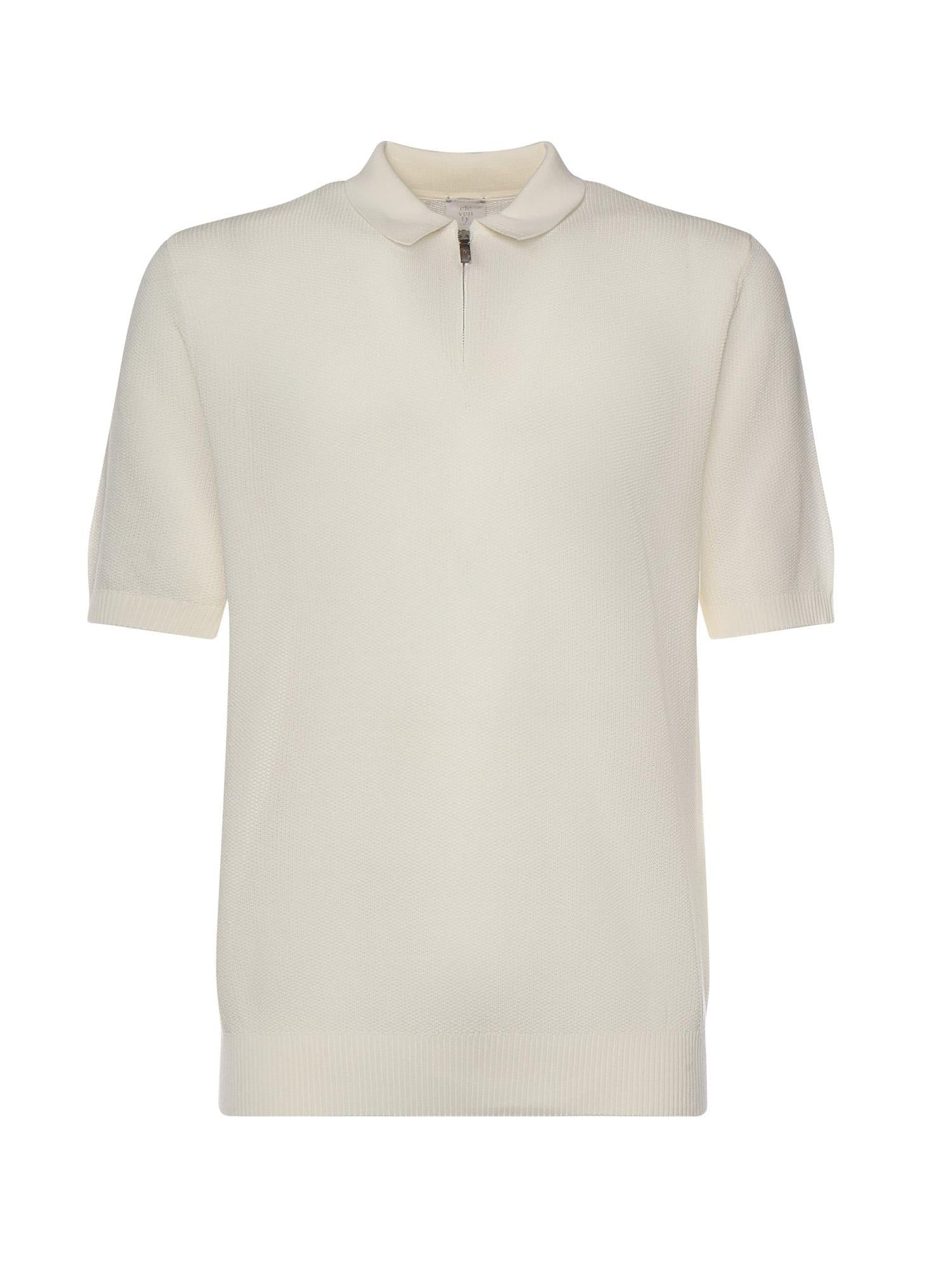Polo con zip in cotone