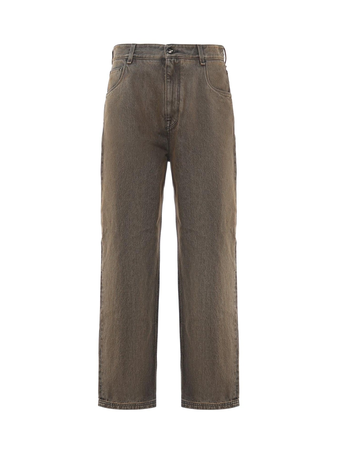 Jeans lunghi in denim di cotone