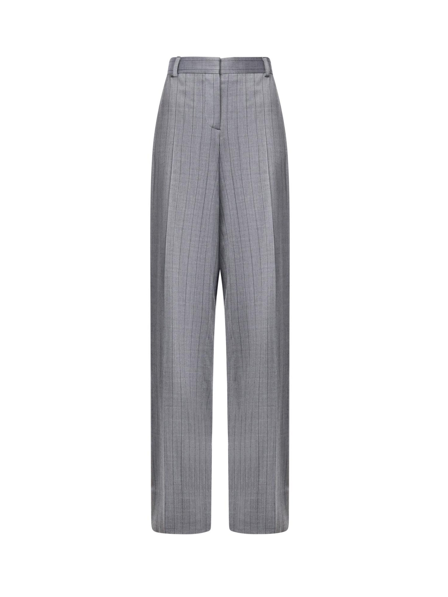 Pantaloni Plissettati Gessati