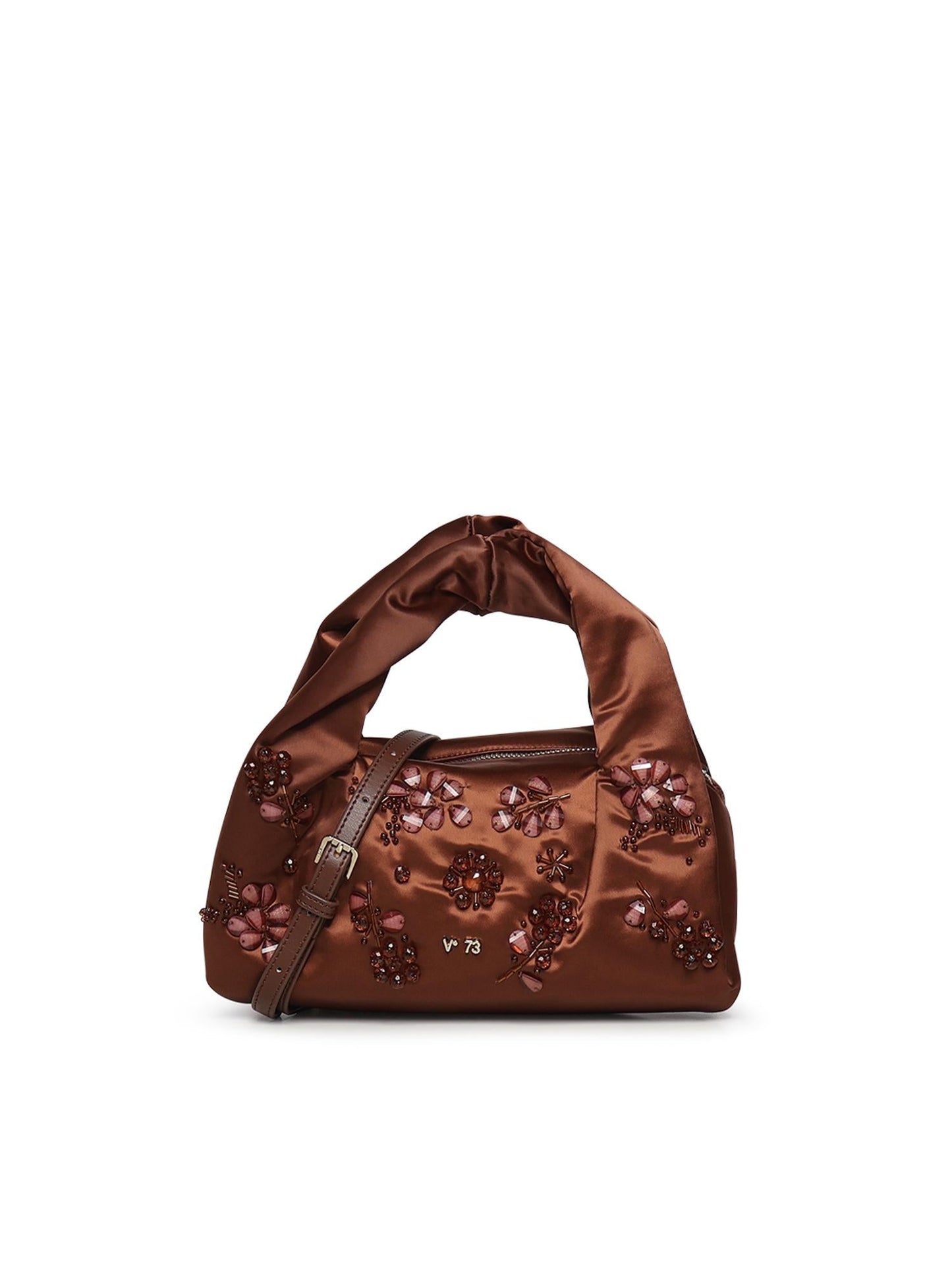 Mini bag con applicazioni floreali