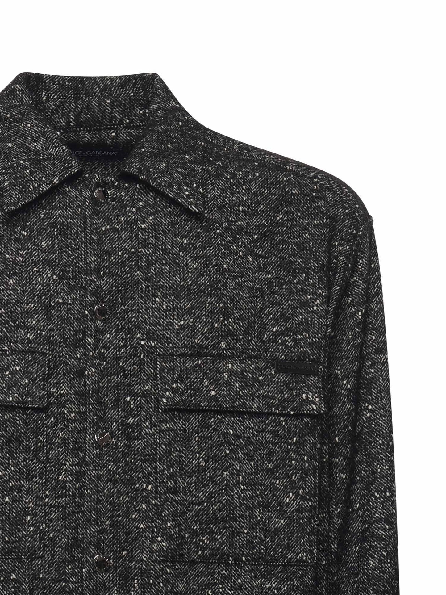Camicia over in misto lana
