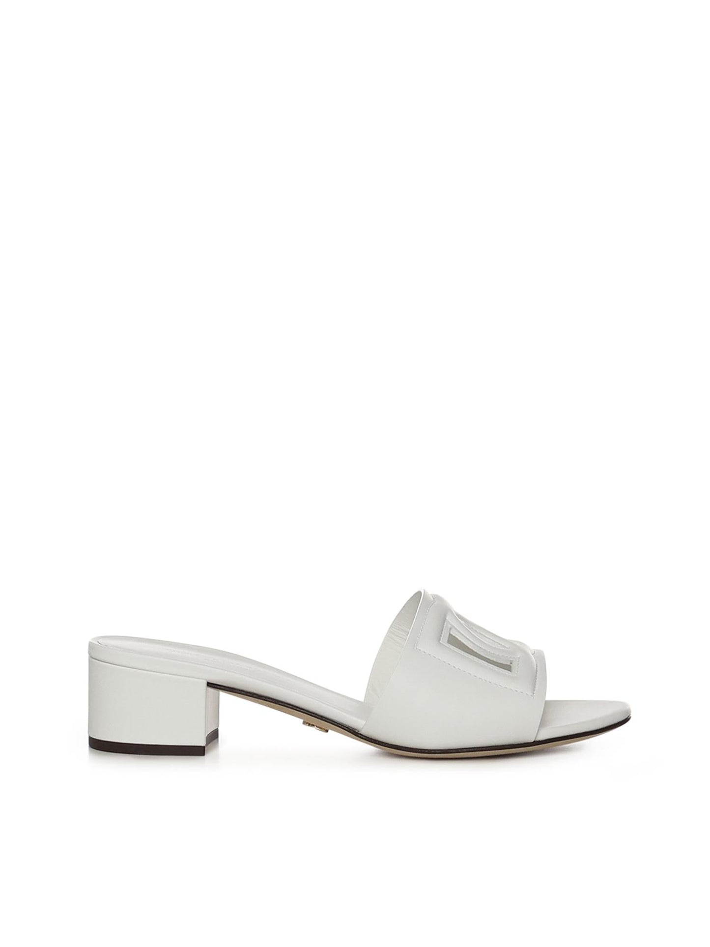 Mule in pelle di vitello e logo DG