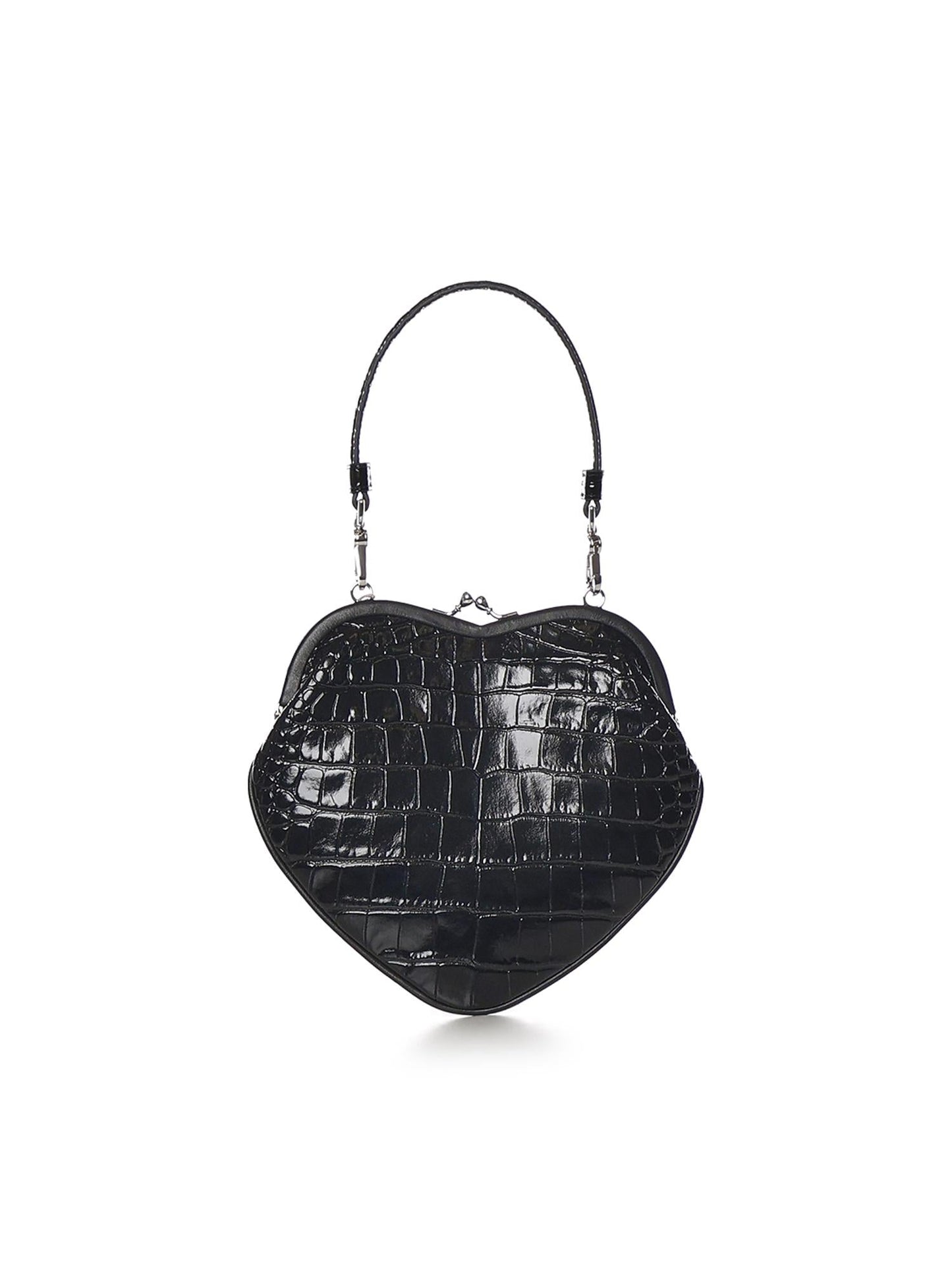 Borsa Belle Heart Frame in pelle