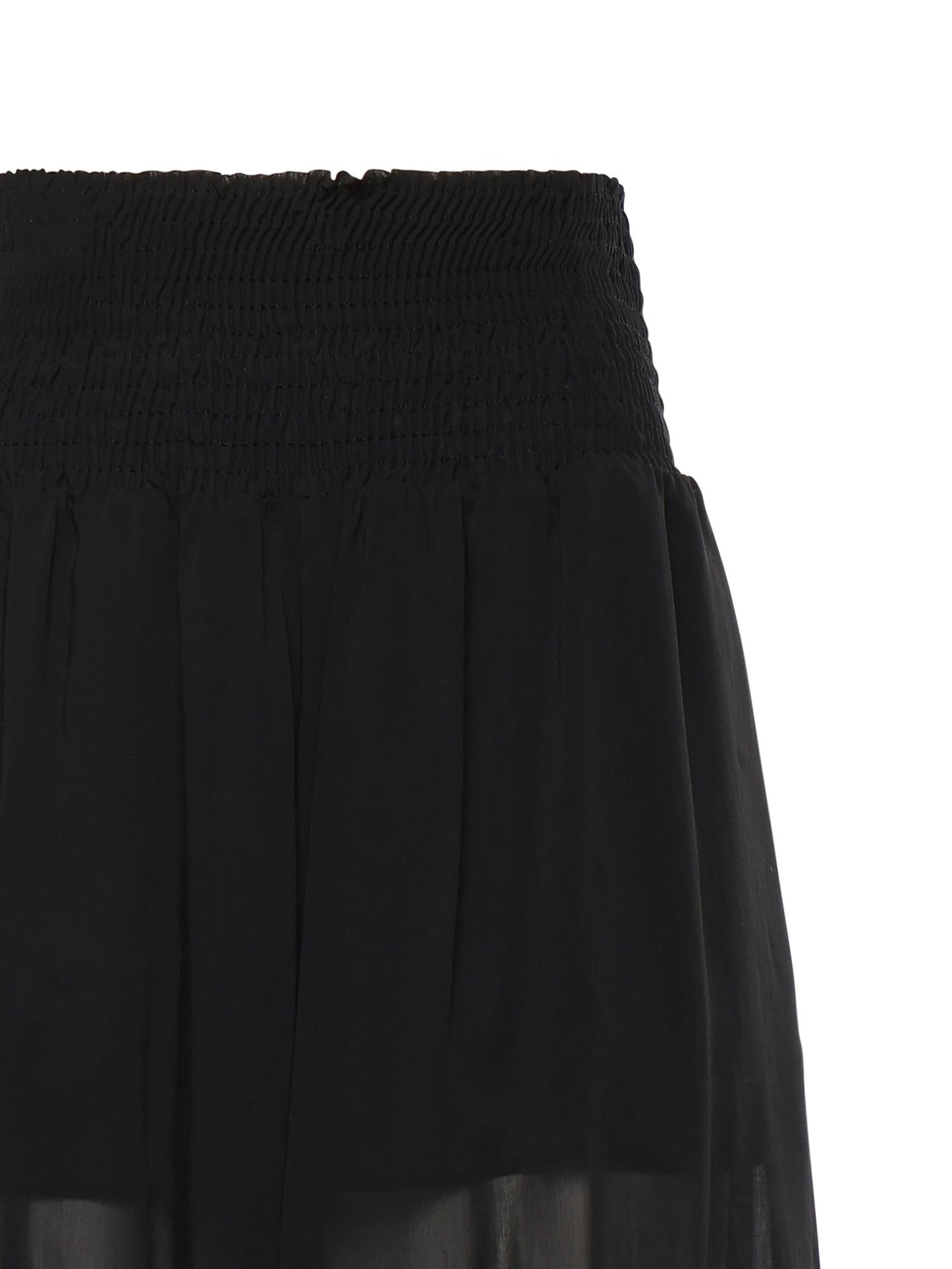 Pantaloni in voile crêpe di misto cotone