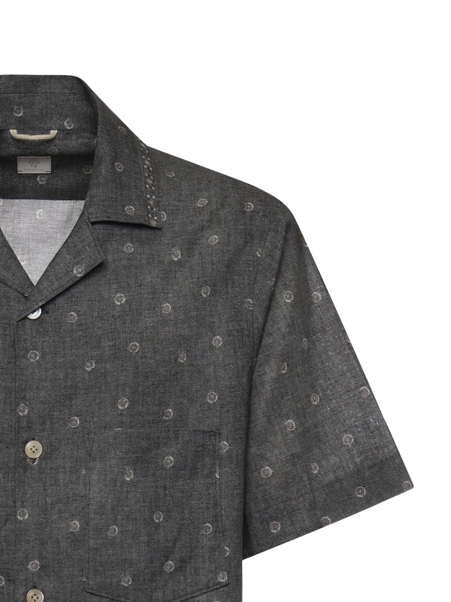Camicia da bowling in lino e cotone