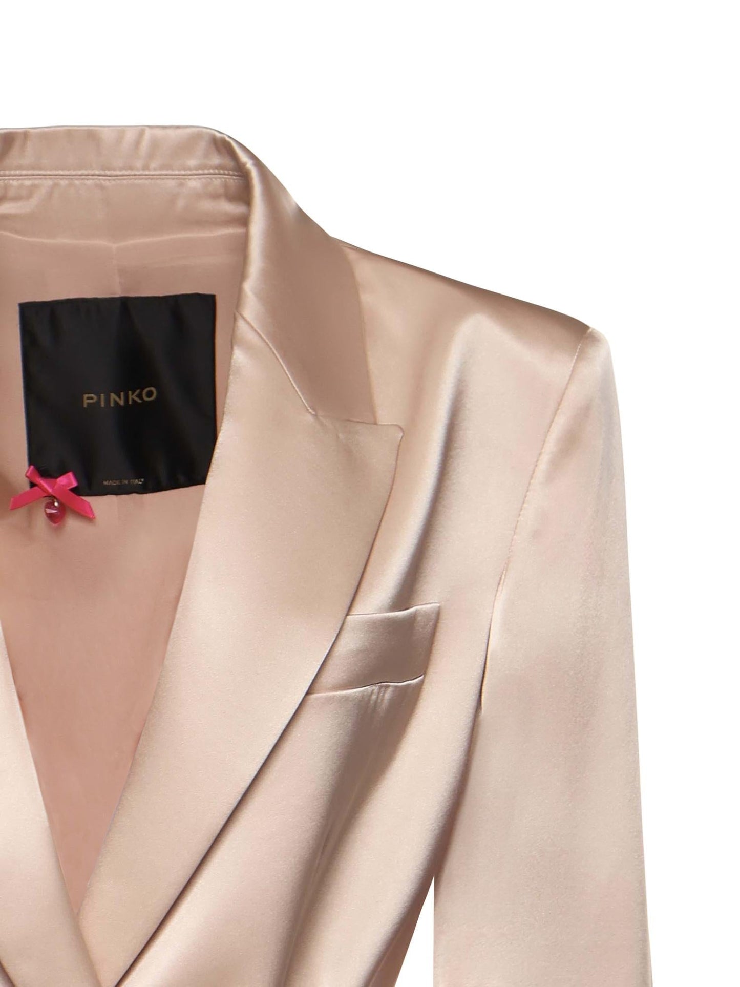 Giacca in satin con cintura