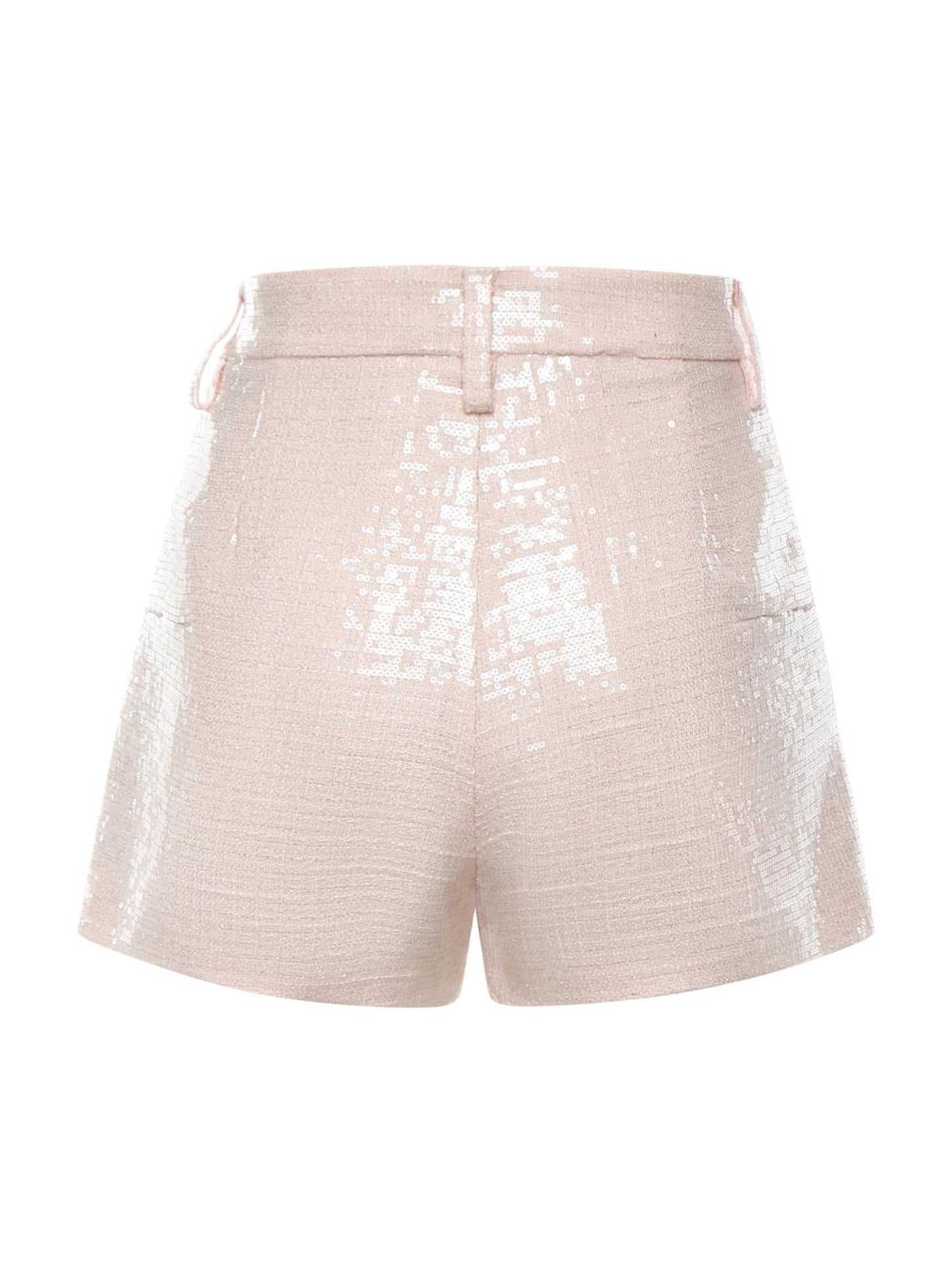 Shorts in tweed di paillettes
