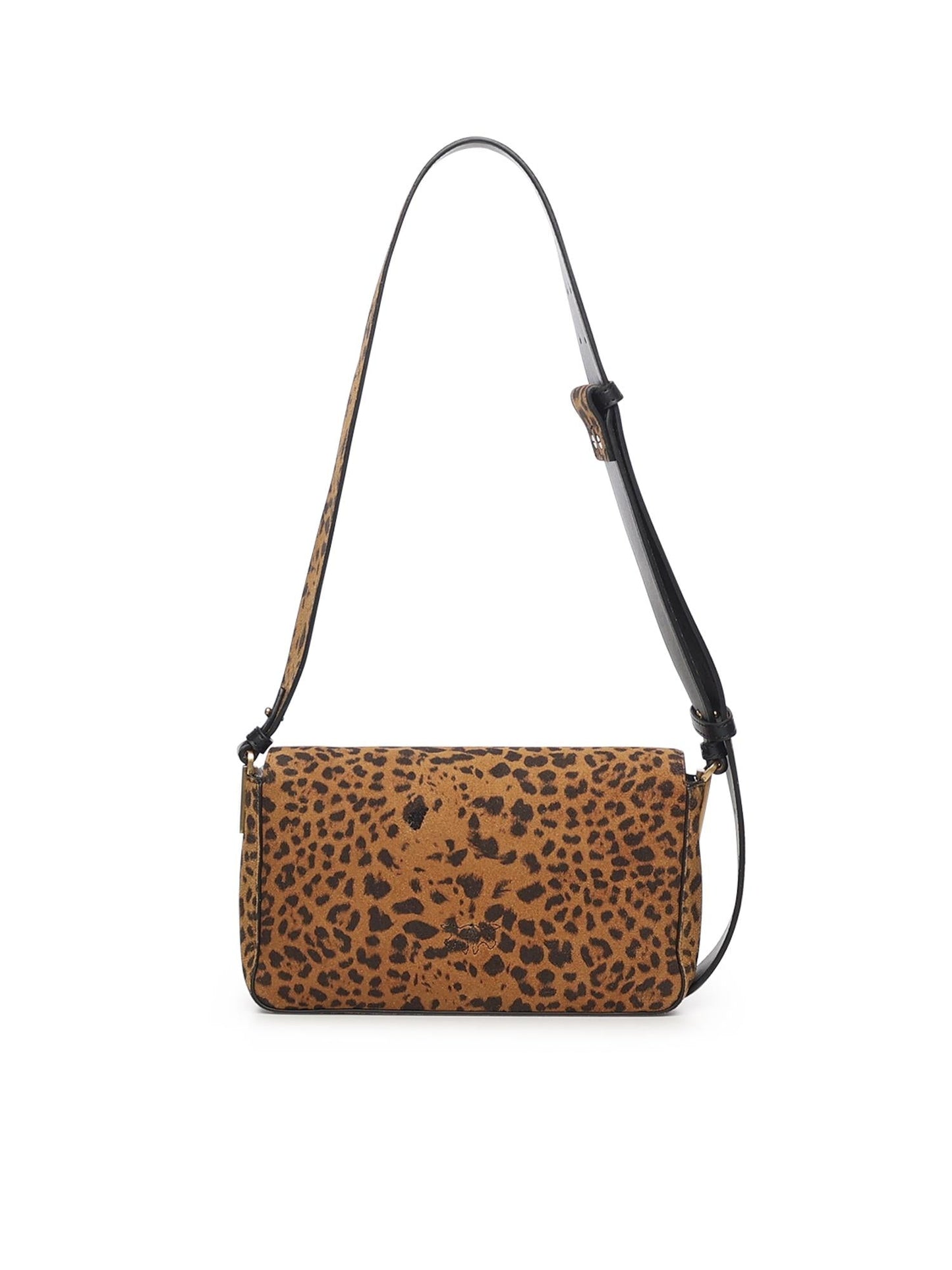 Borsa a spalla "Love One Slouchy" in suede leopardato