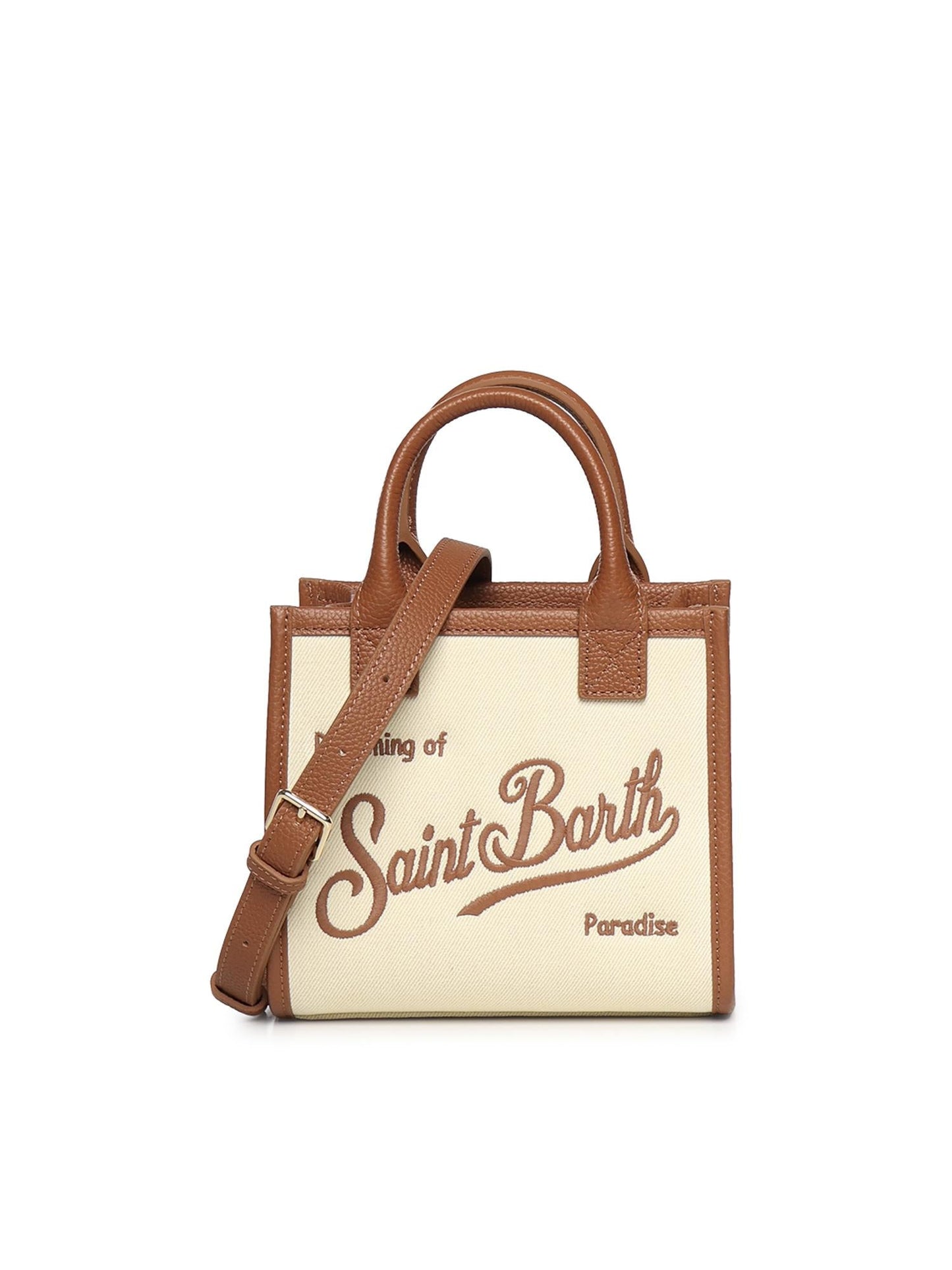 Borsa Vanity mini in canvas e pelle