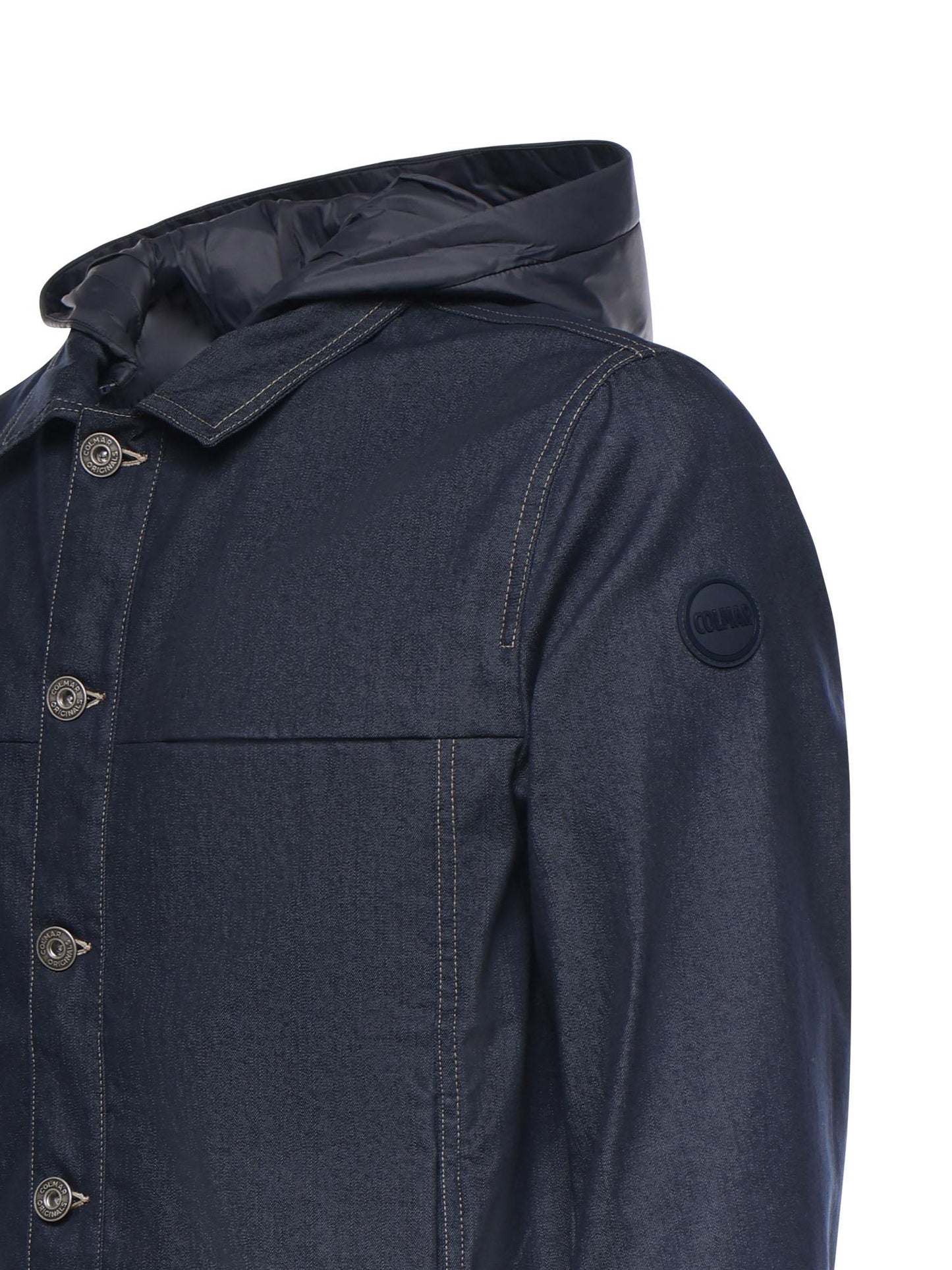 Giacca in denim con cappuccio removibile