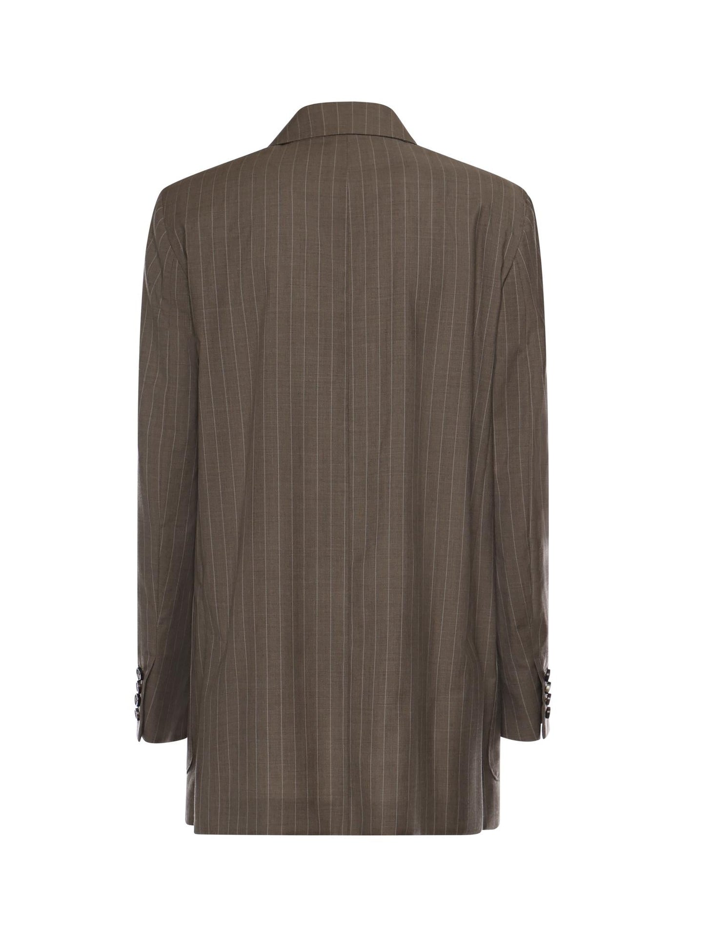 Blazer in tela di lana gessata
