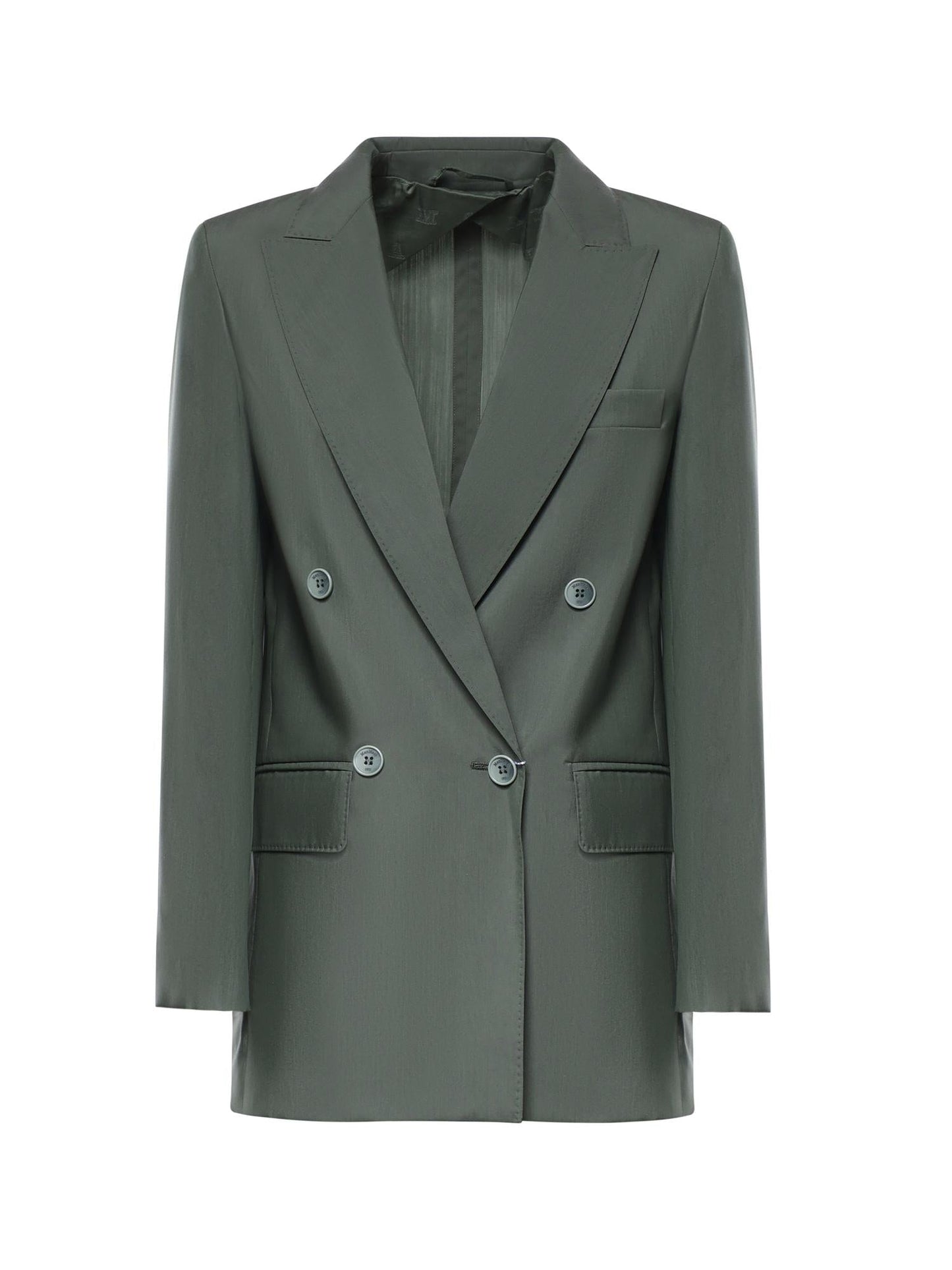 Blazer doppiopetto in lana e seta