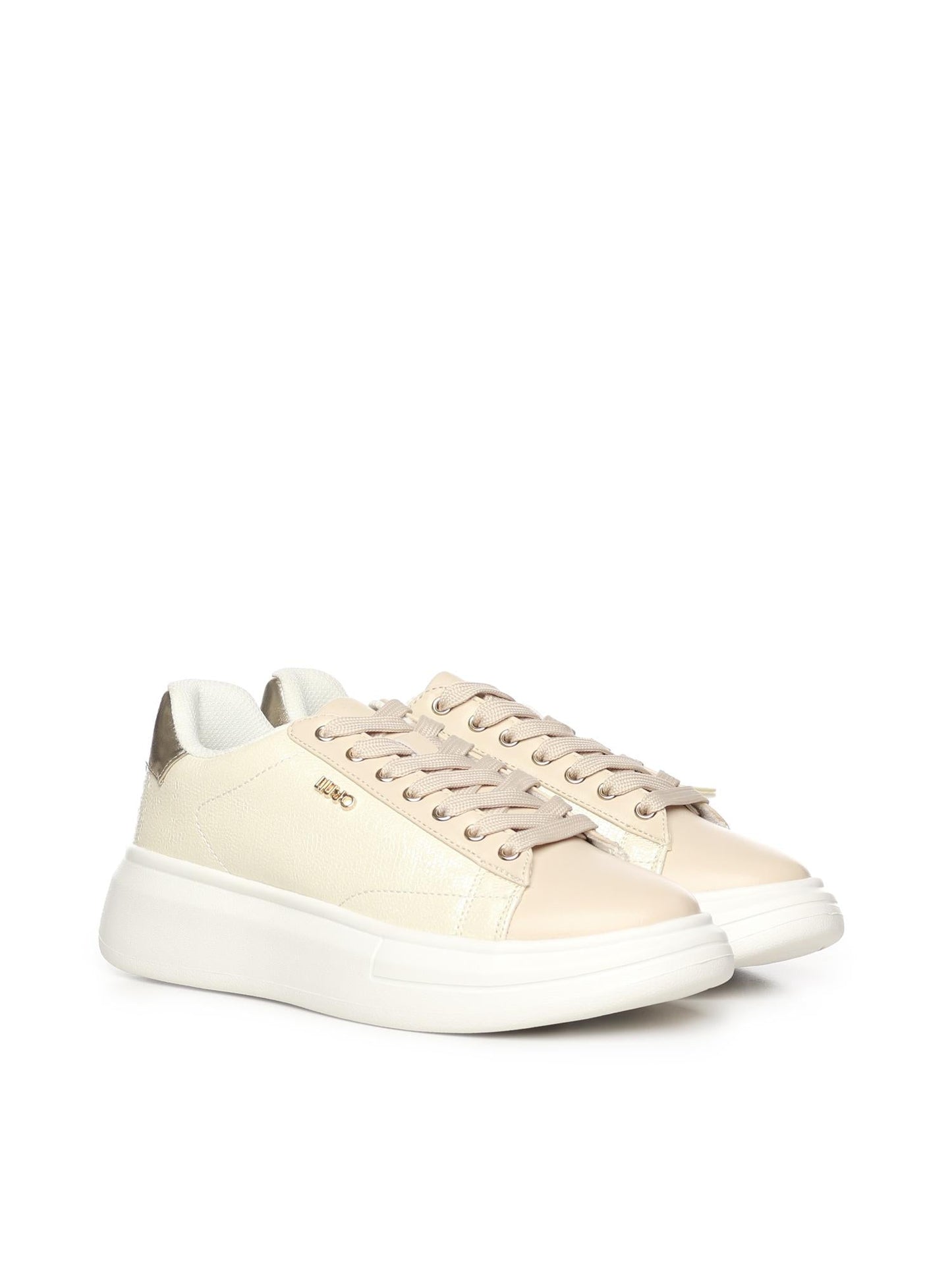 Sneakers platform in pelle