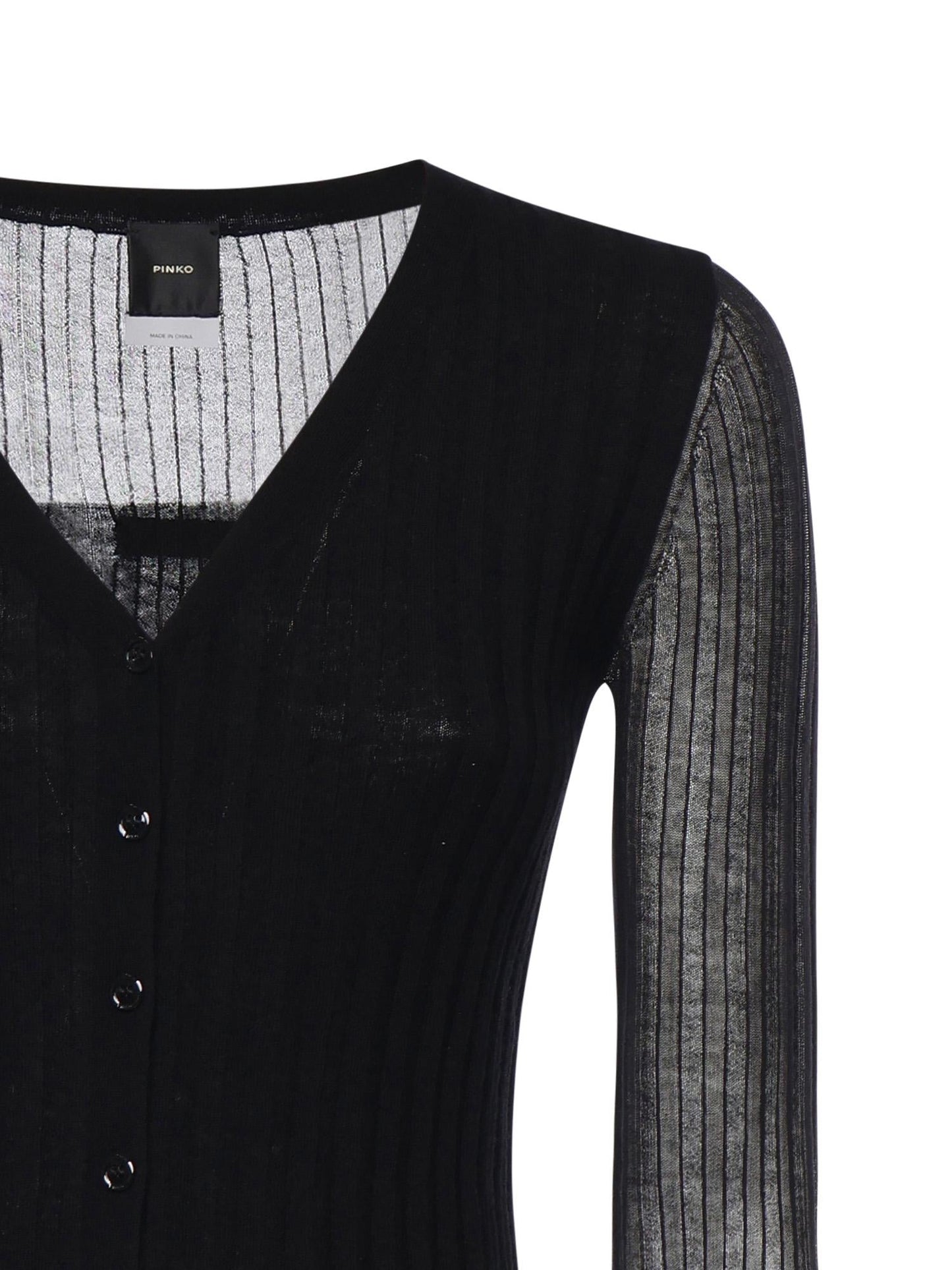 Cardigan in maglia leggera a coste