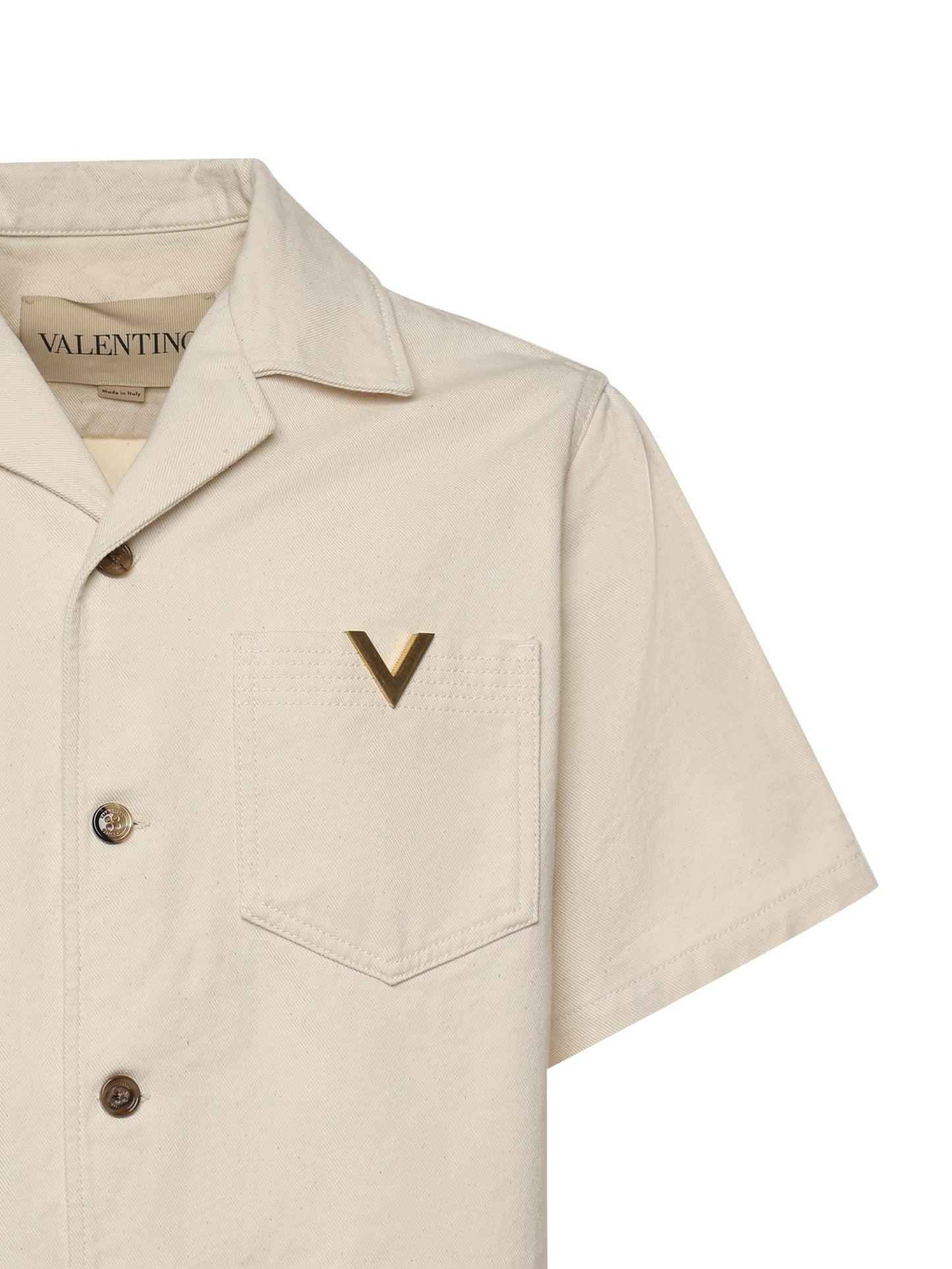 Camicia in denim con Vgold