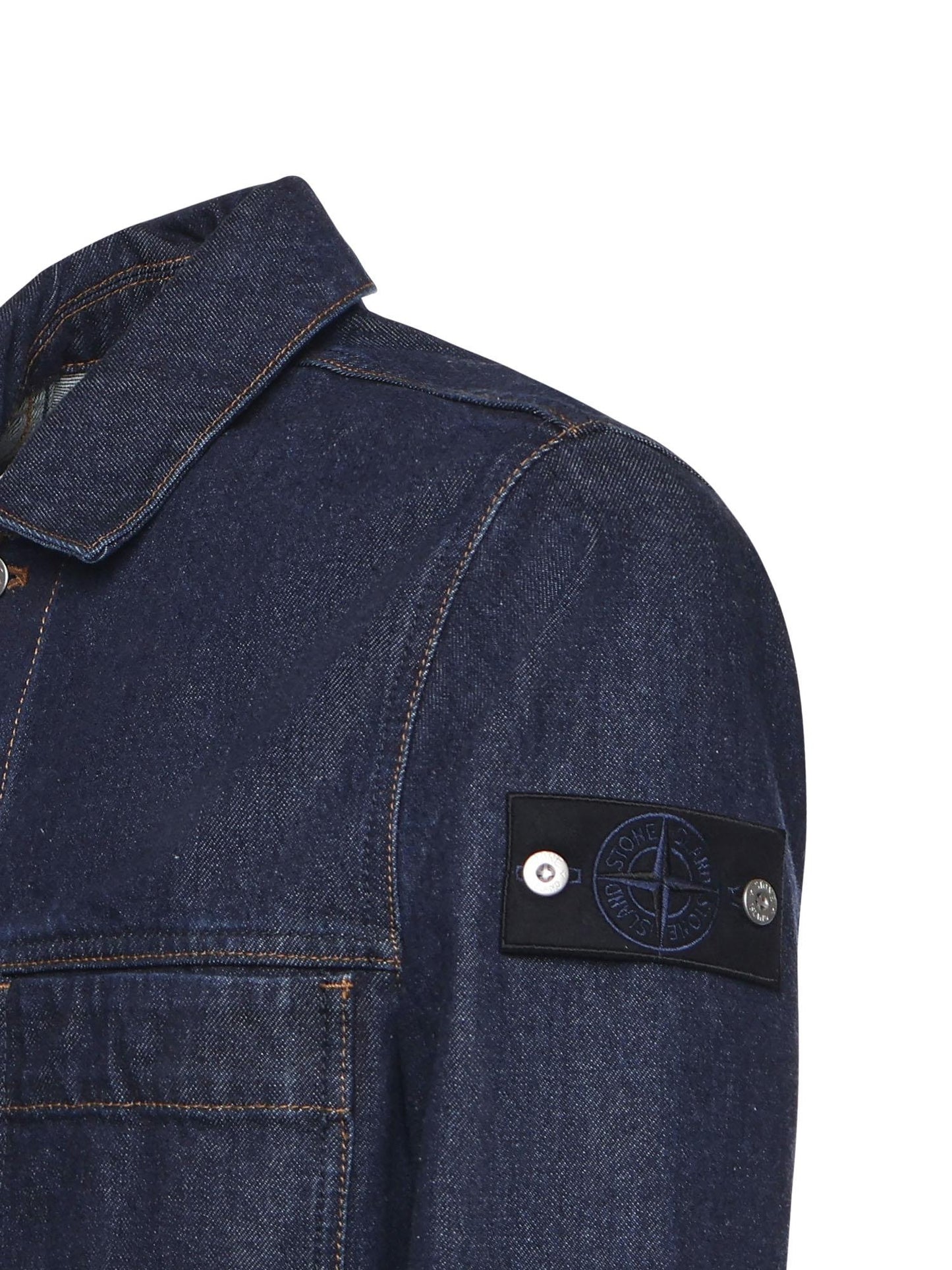 Giacca in denim con logo