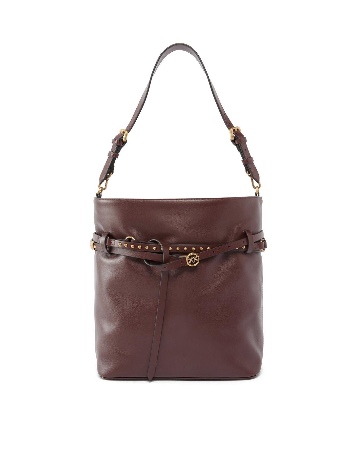 Borsa a spalla media Bucket Belt Bag in pelle