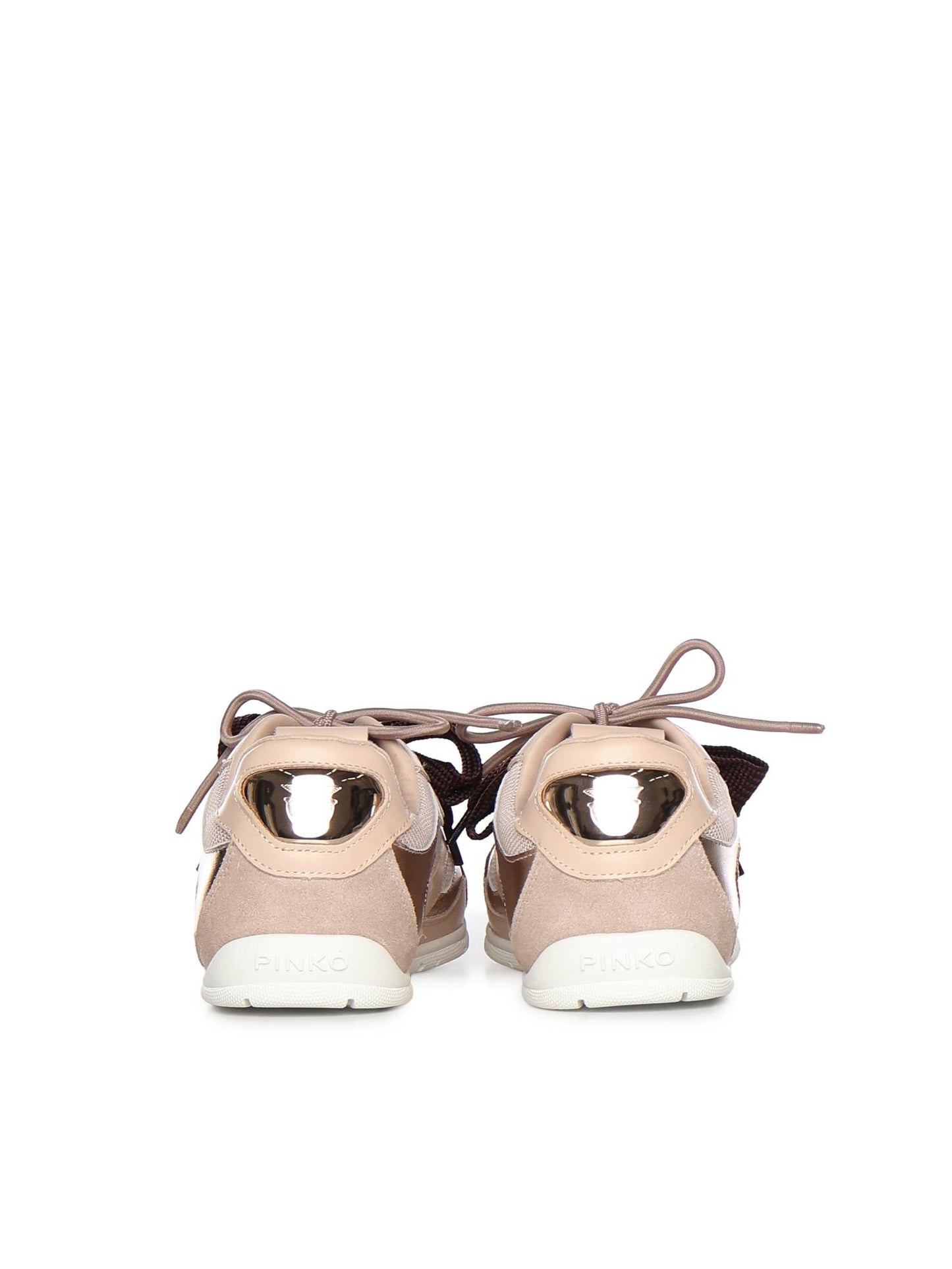 Sneakers con lacci doppi e applicazioni gioiello