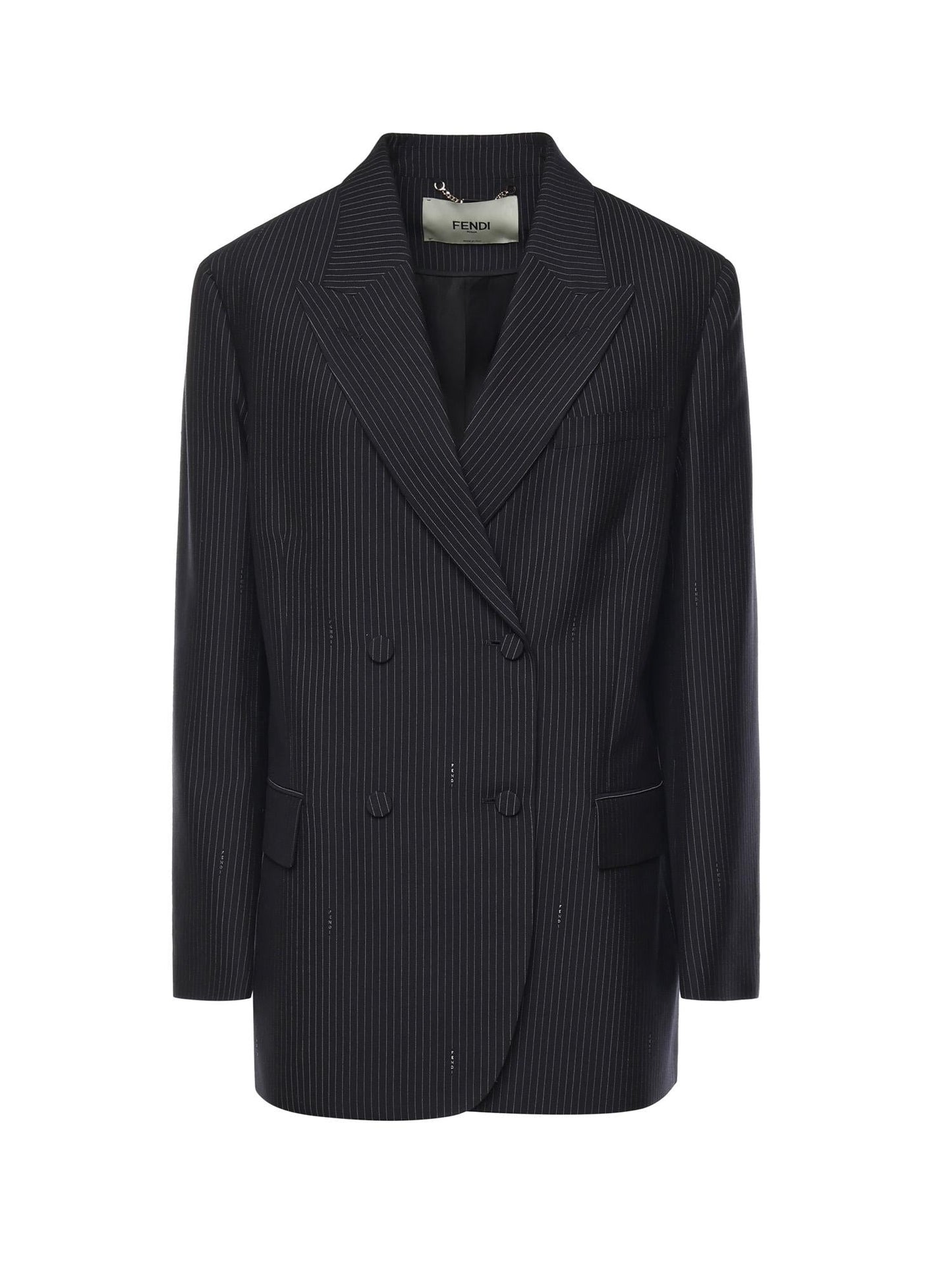 Blazer in lana gessata
