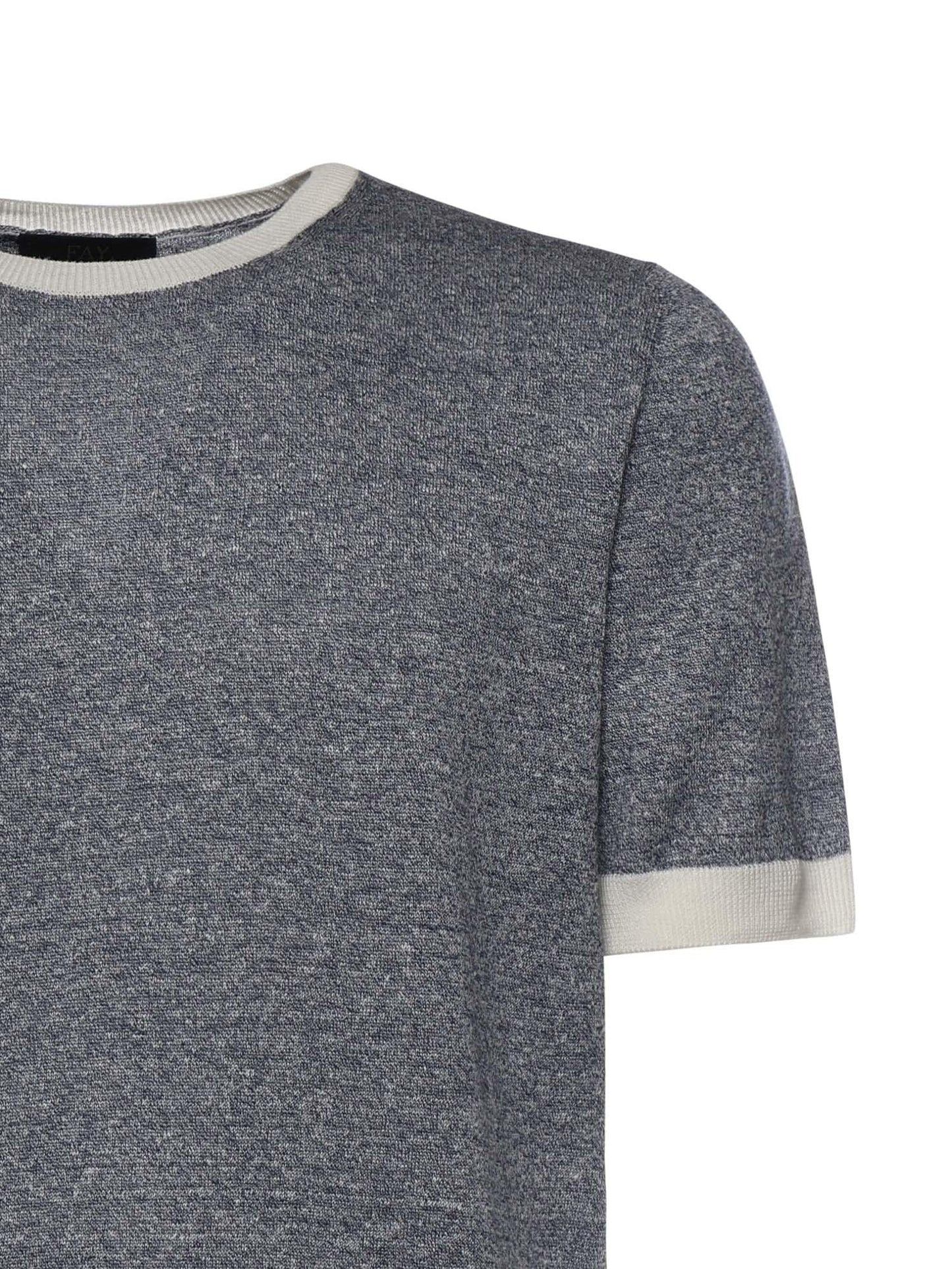 T-shirt in lino e cotone