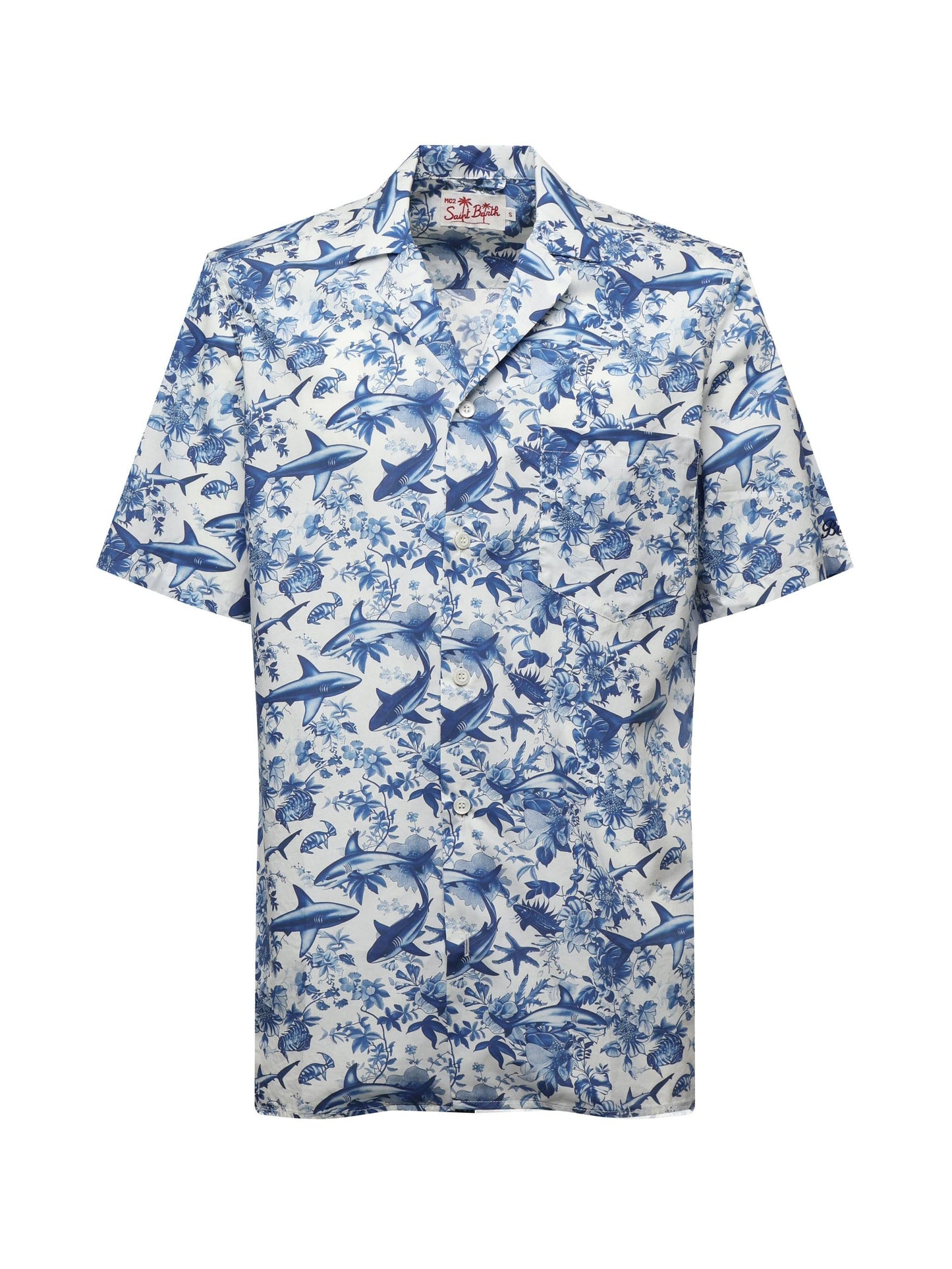Camicia Kalea con stampa squali