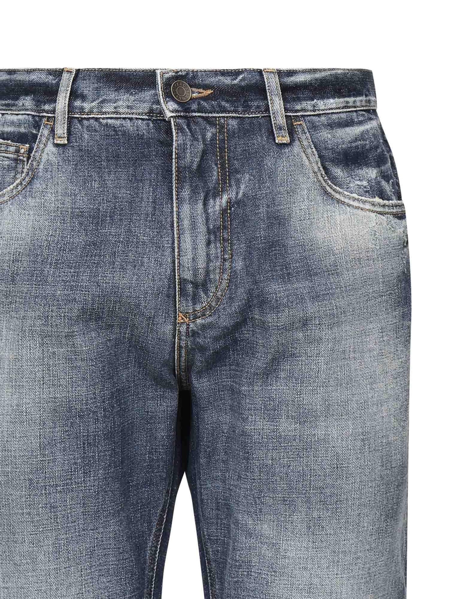 Jeans loose in denim di cotone