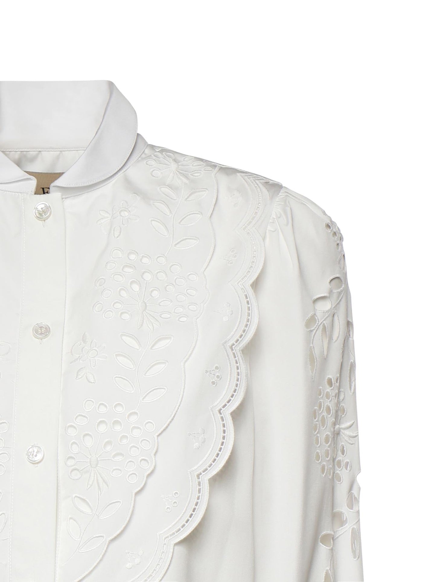 Camicia in popeline ricamata