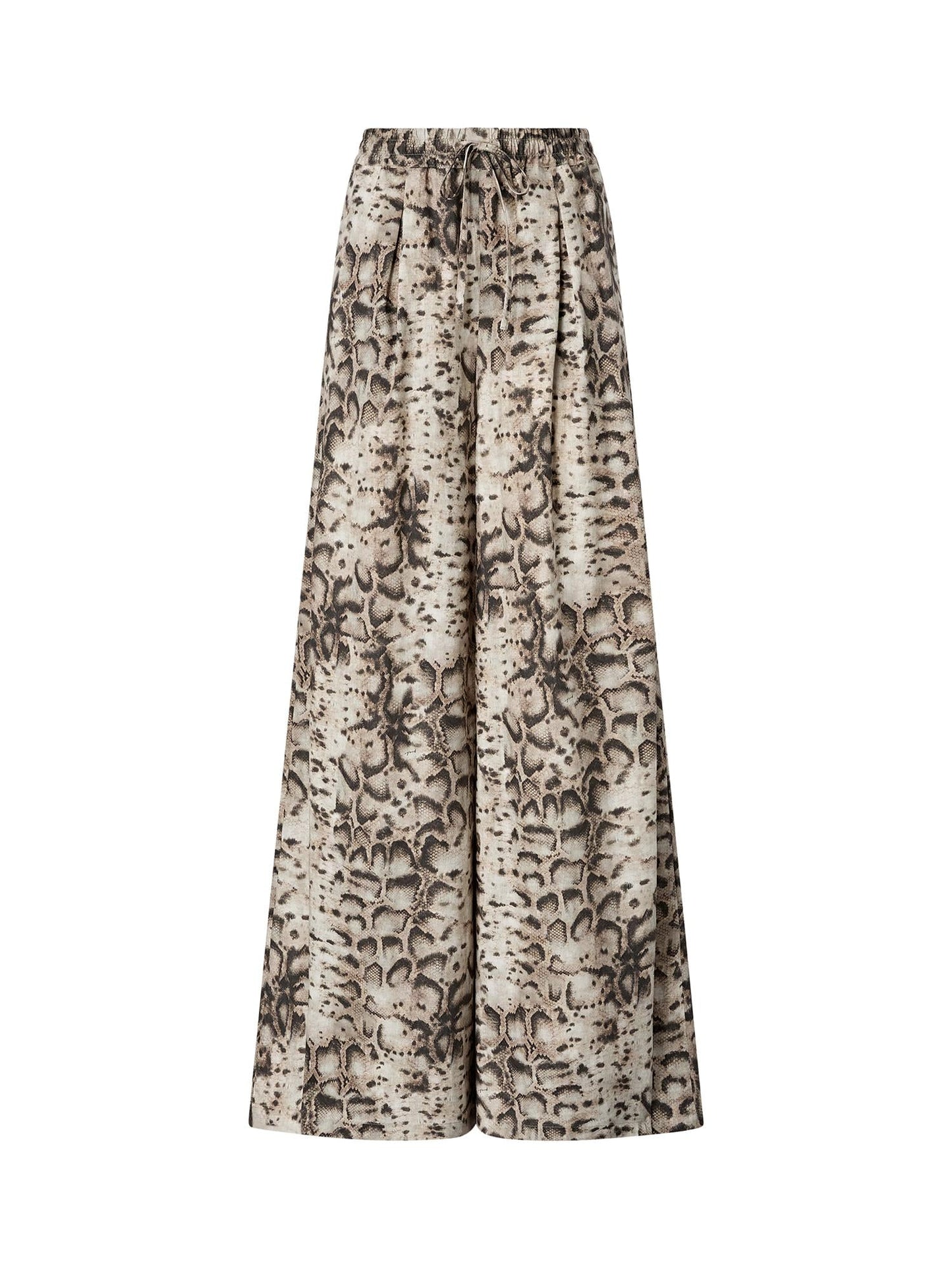 Pantaloni ampi con stampa snake