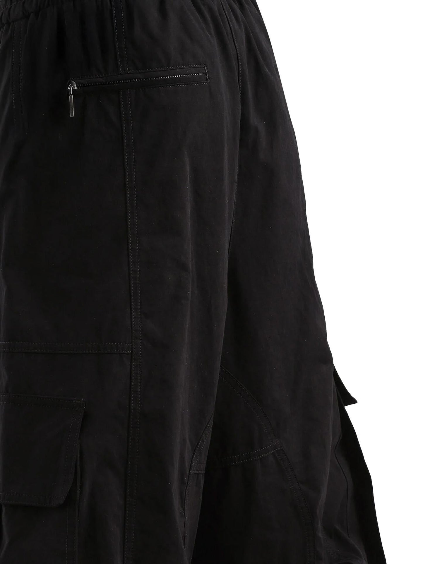 Pantaloni cargo in faille cerata