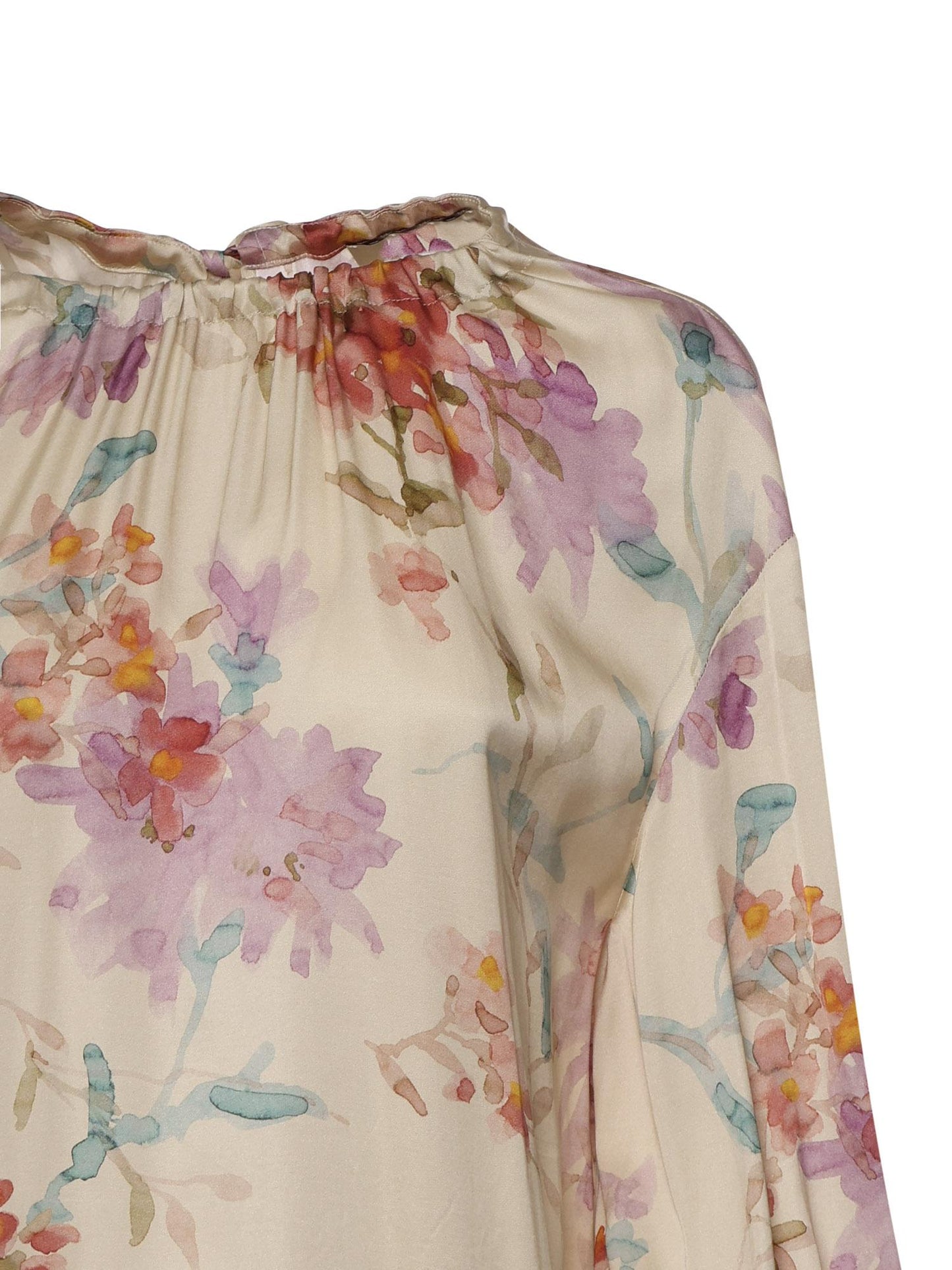 Blusa con stampa floreale