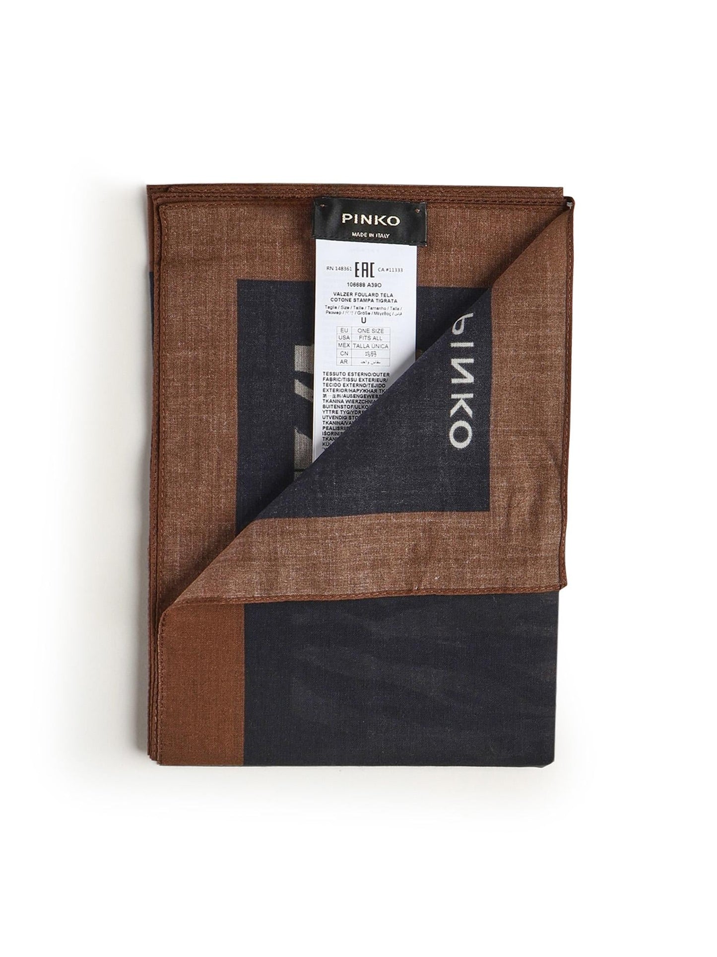 Foulard in cotone con logo