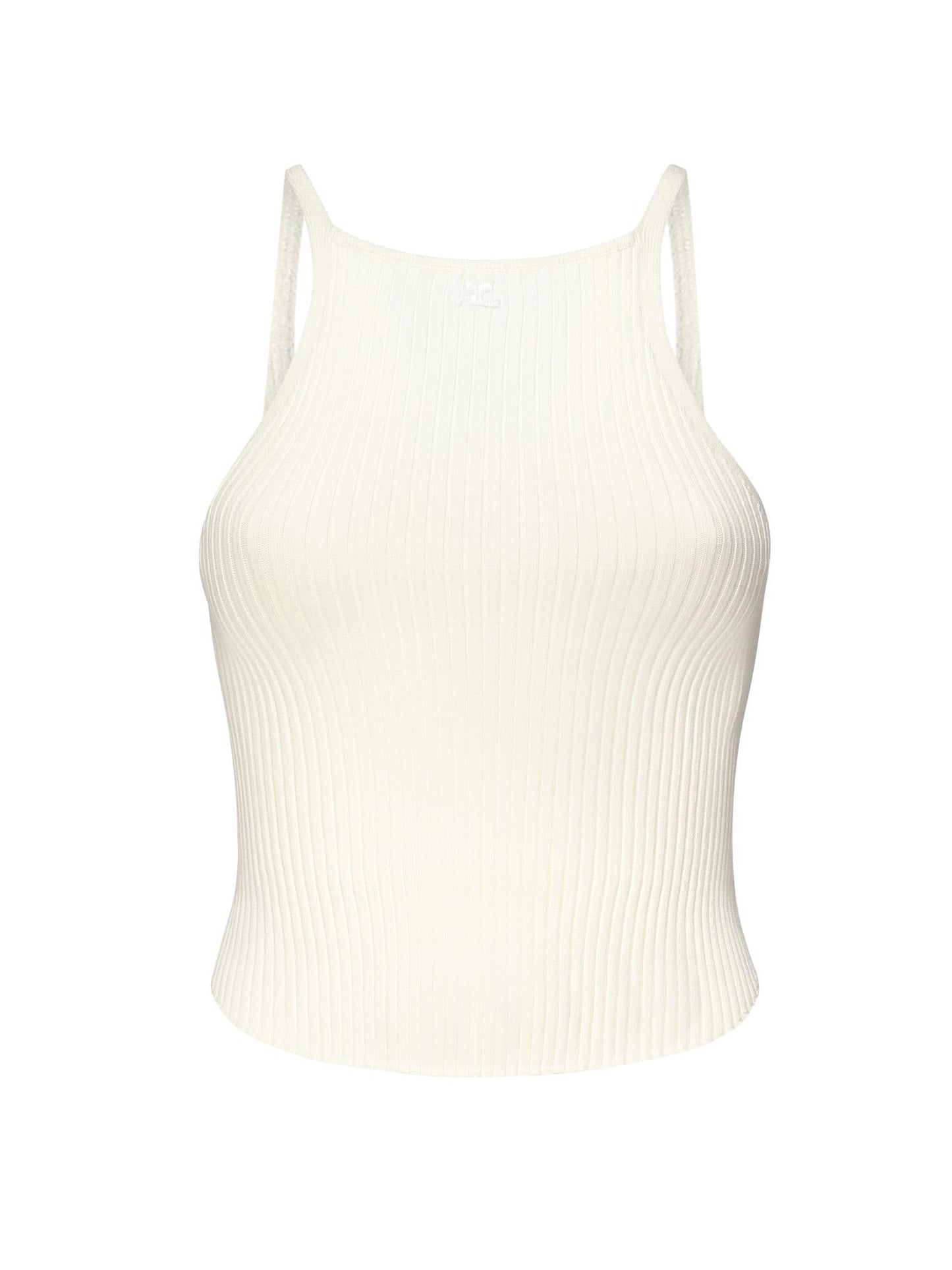 Top in maglia a coste