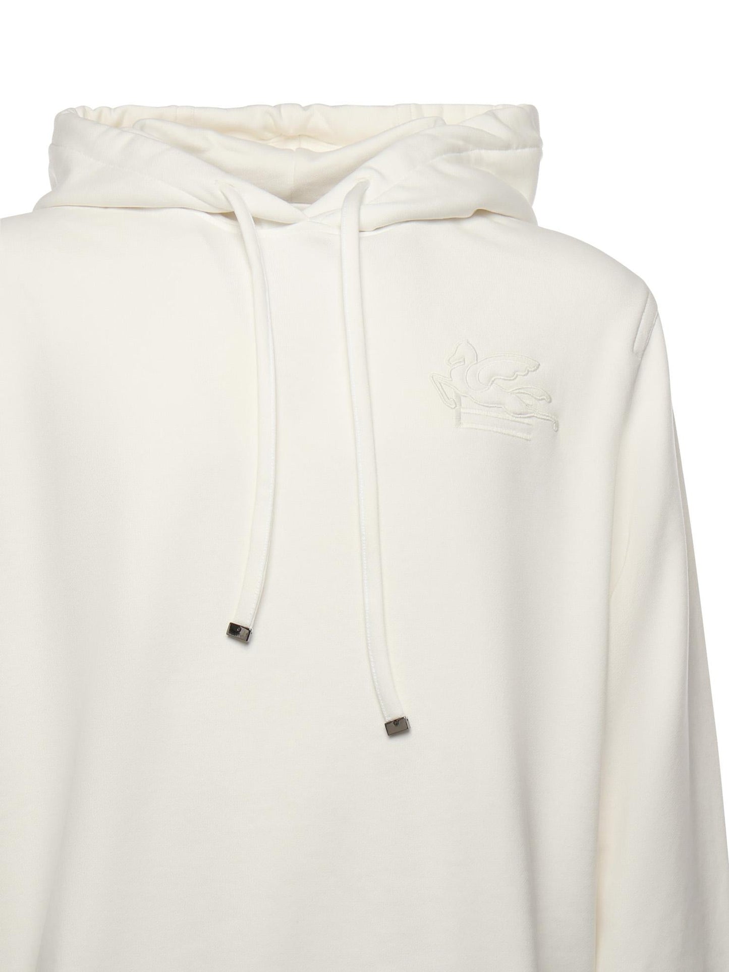 Felpa in cotone con monogram ricamato