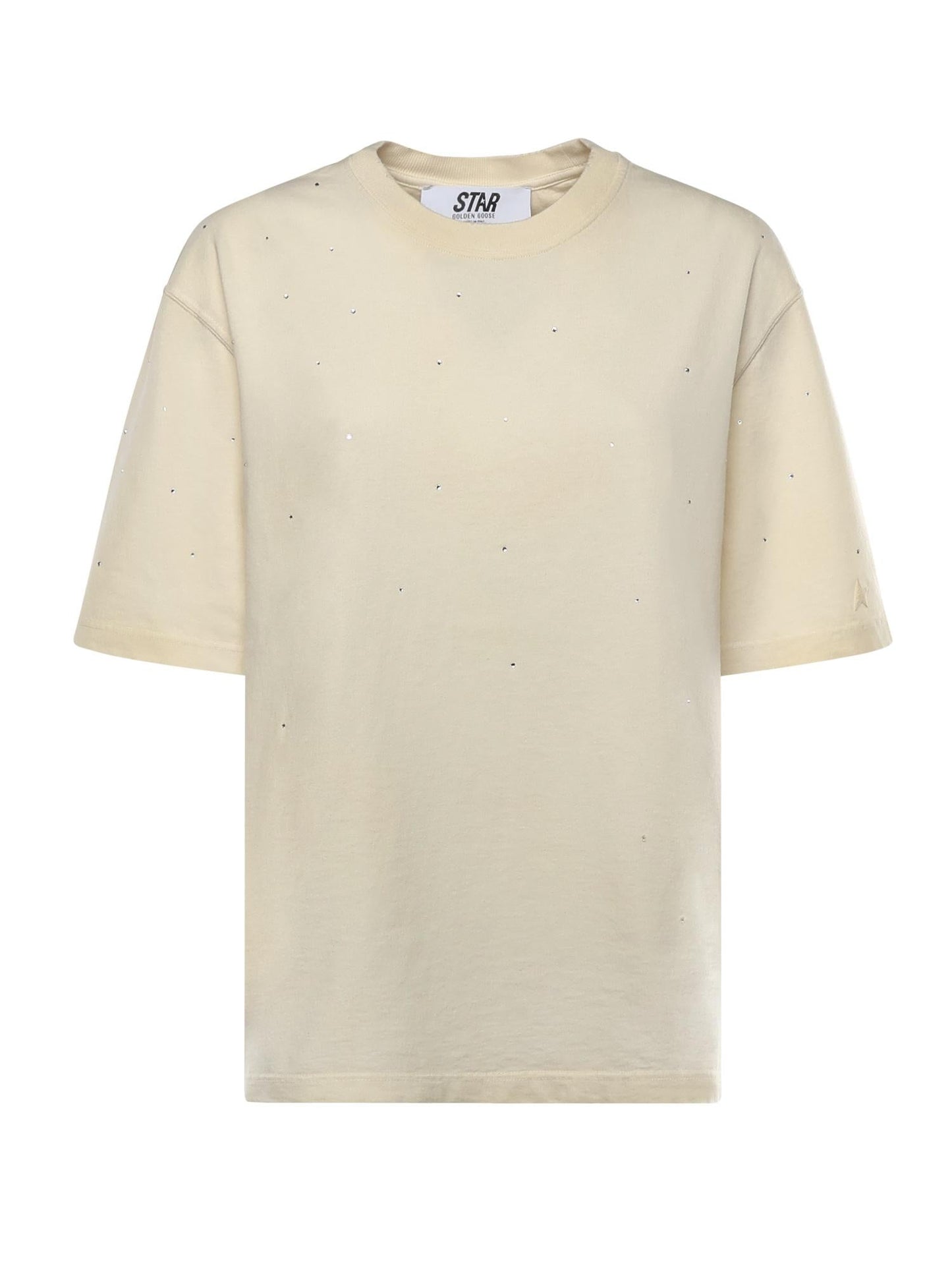 T-shirt Star in cotone con cristalli