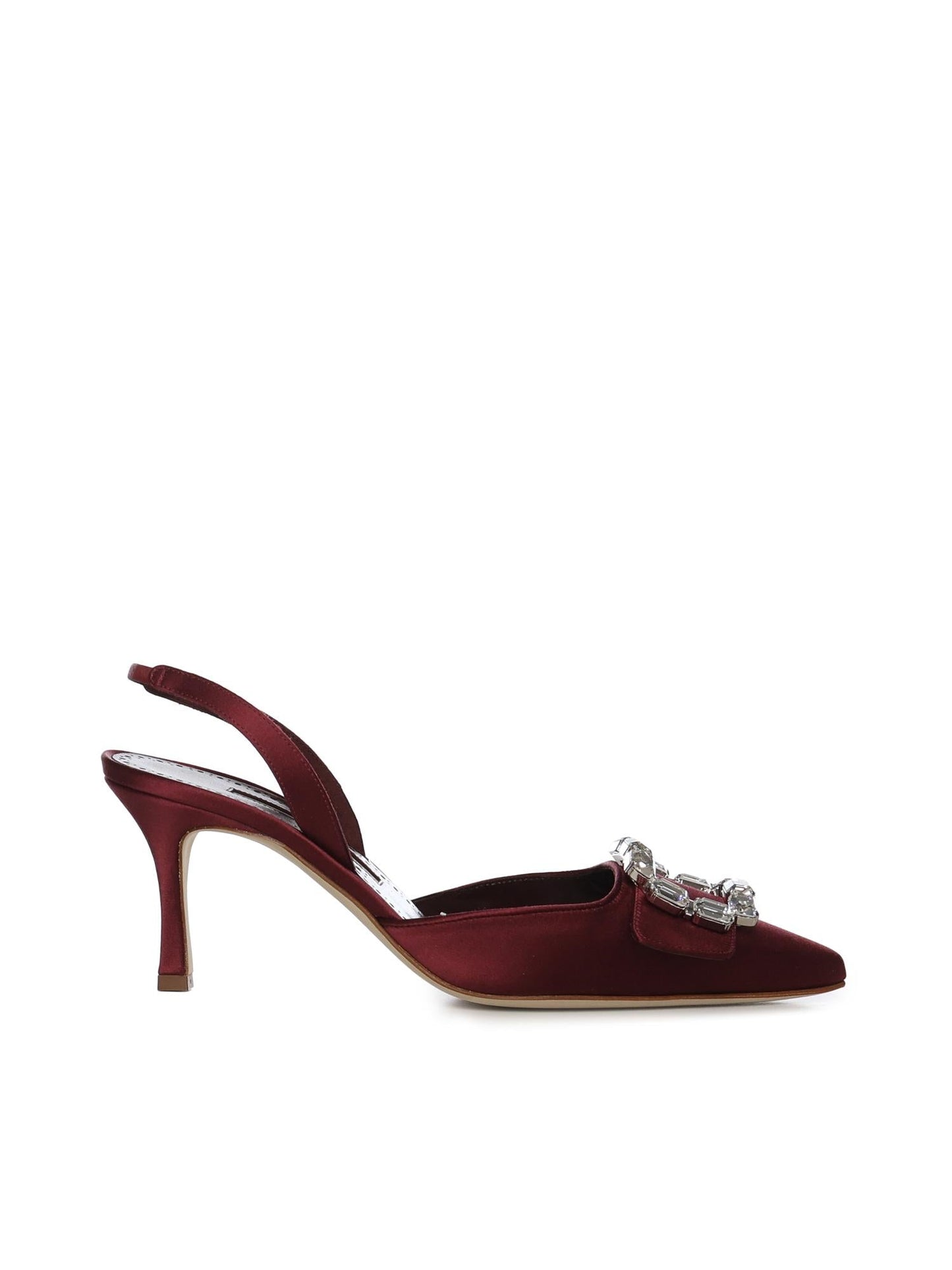 Décolleté slingback in raso