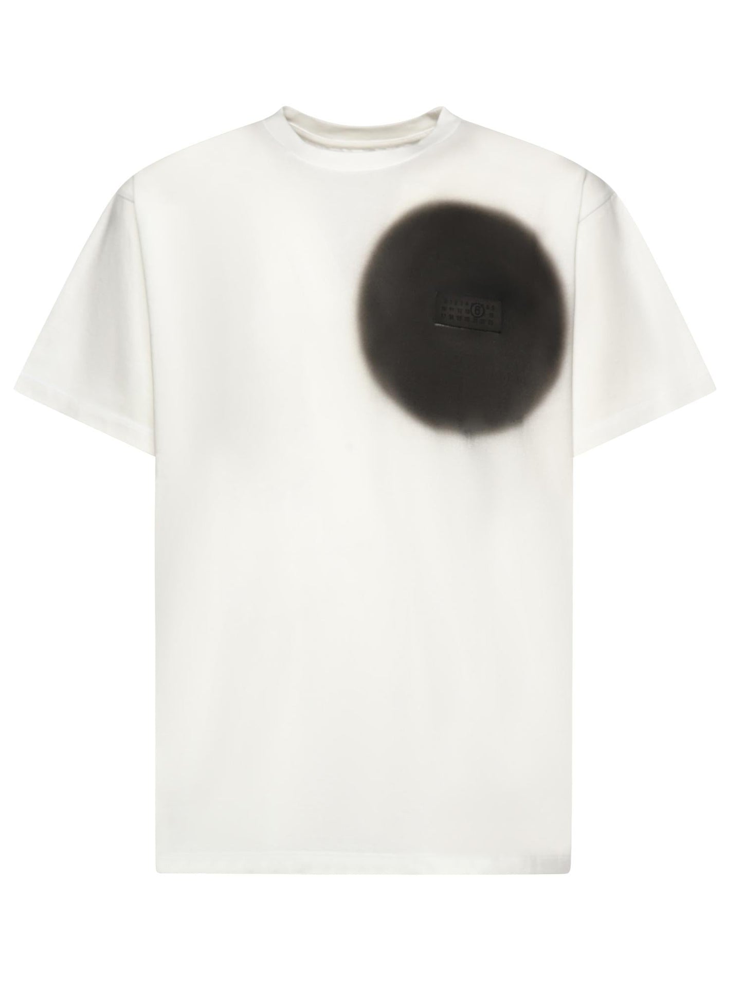 T-shirt con stampa spray in cotone