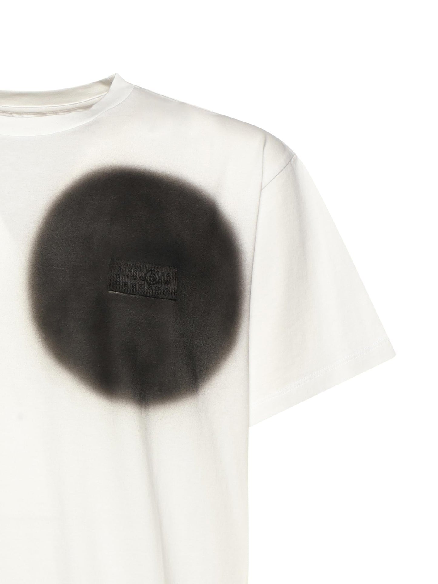 T-shirt con stampa spray in cotone