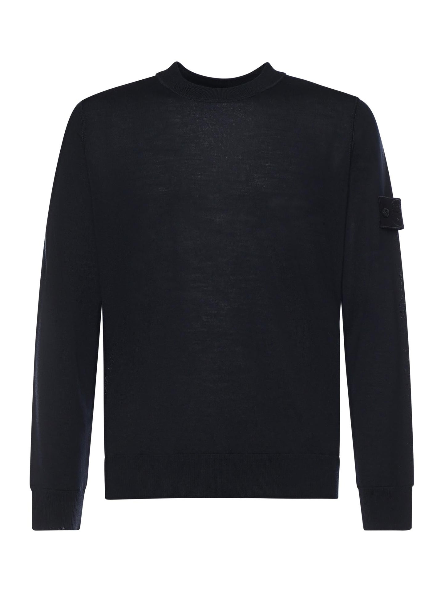 Maglione girocollo in lana con logo