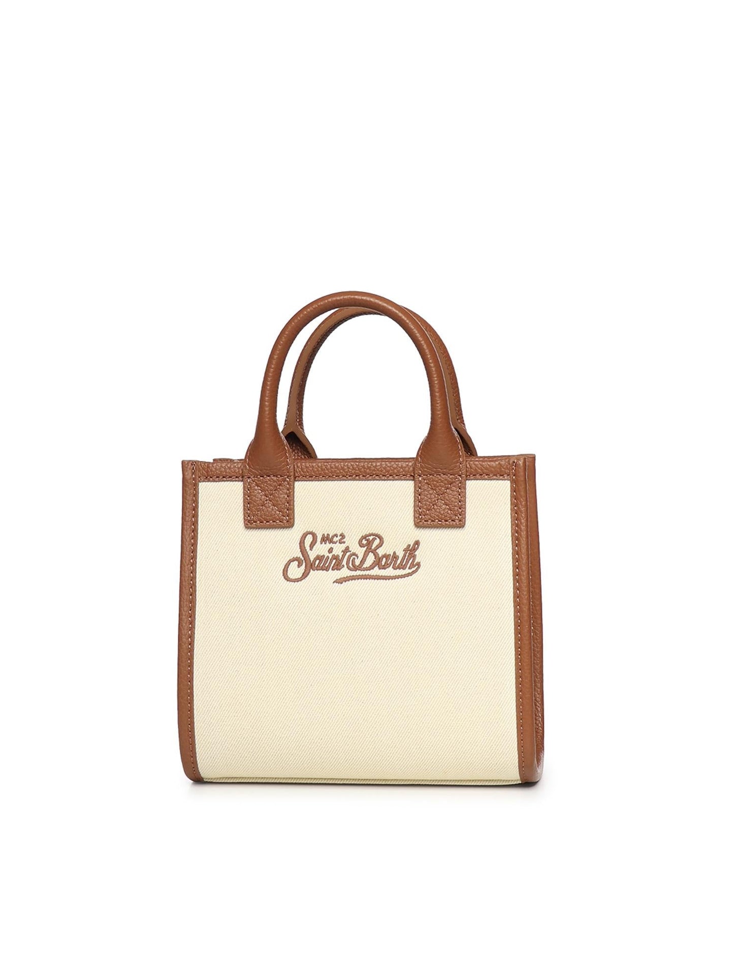 Borsa Vanity mini in canvas e pelle