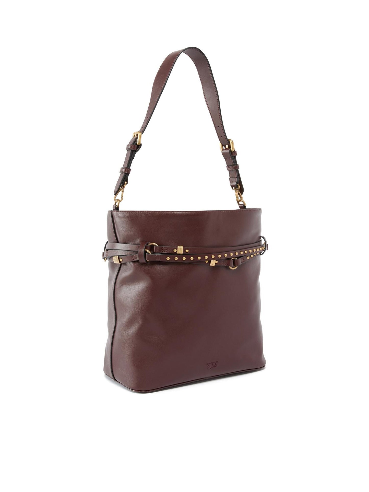 Borsa a spalla media Bucket Belt Bag in pelle