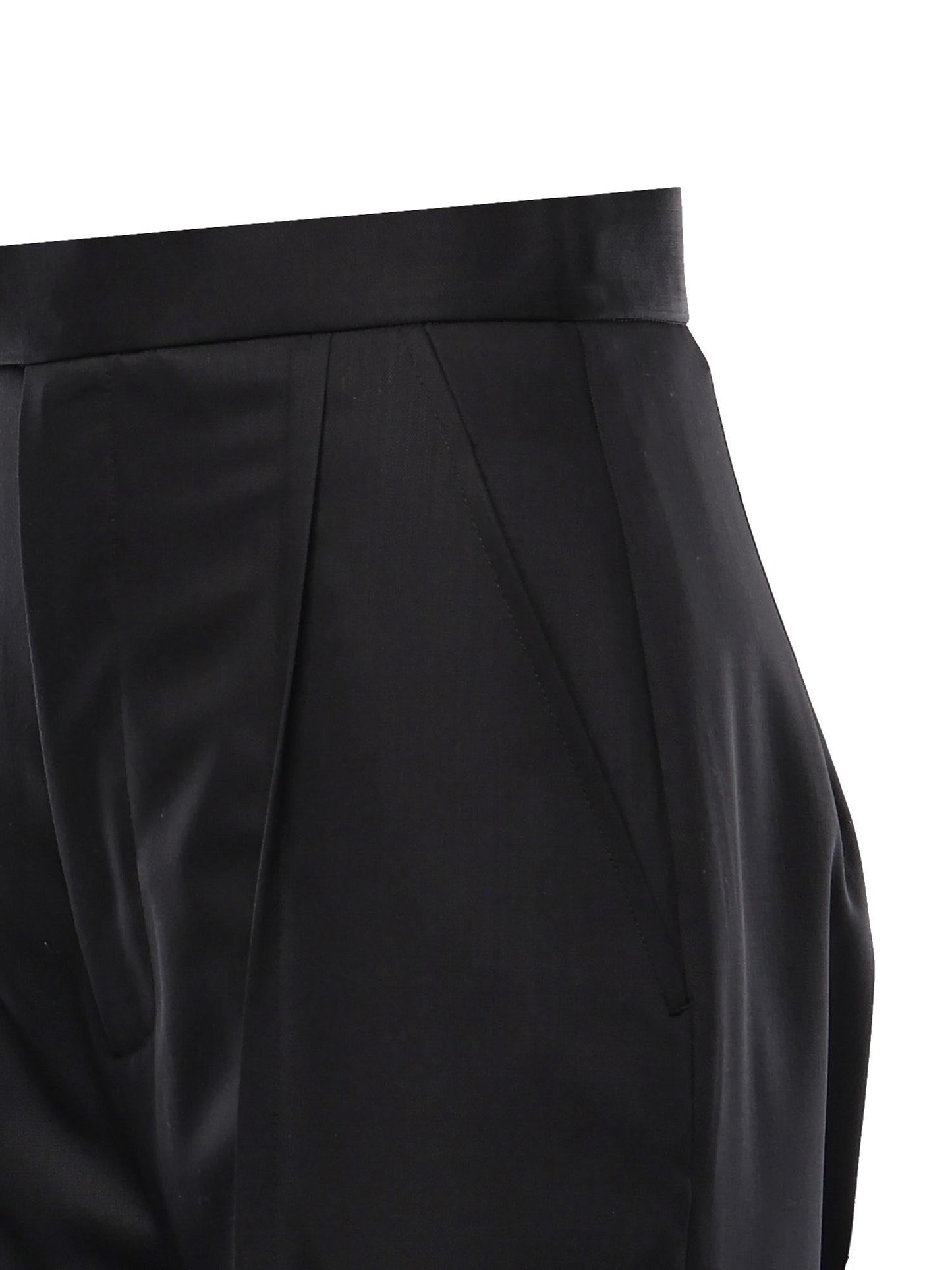Pantalone a gamba svasata in lana