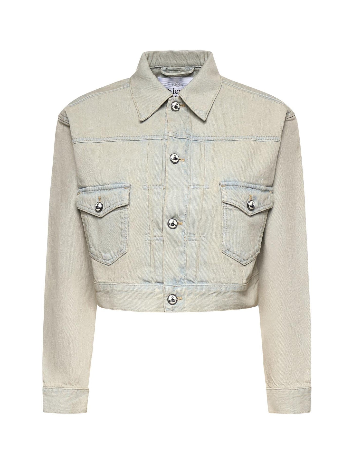 Giacca cropped Marlene in denim