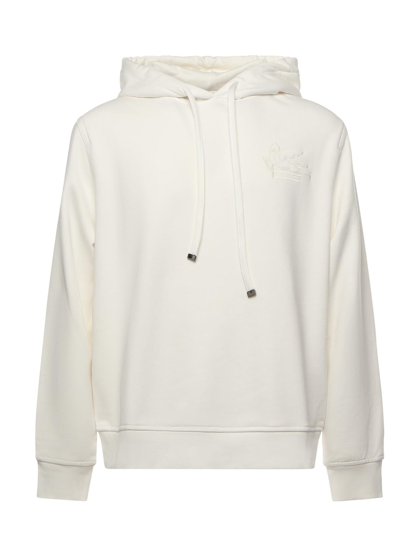 Felpa in cotone con monogram ricamato