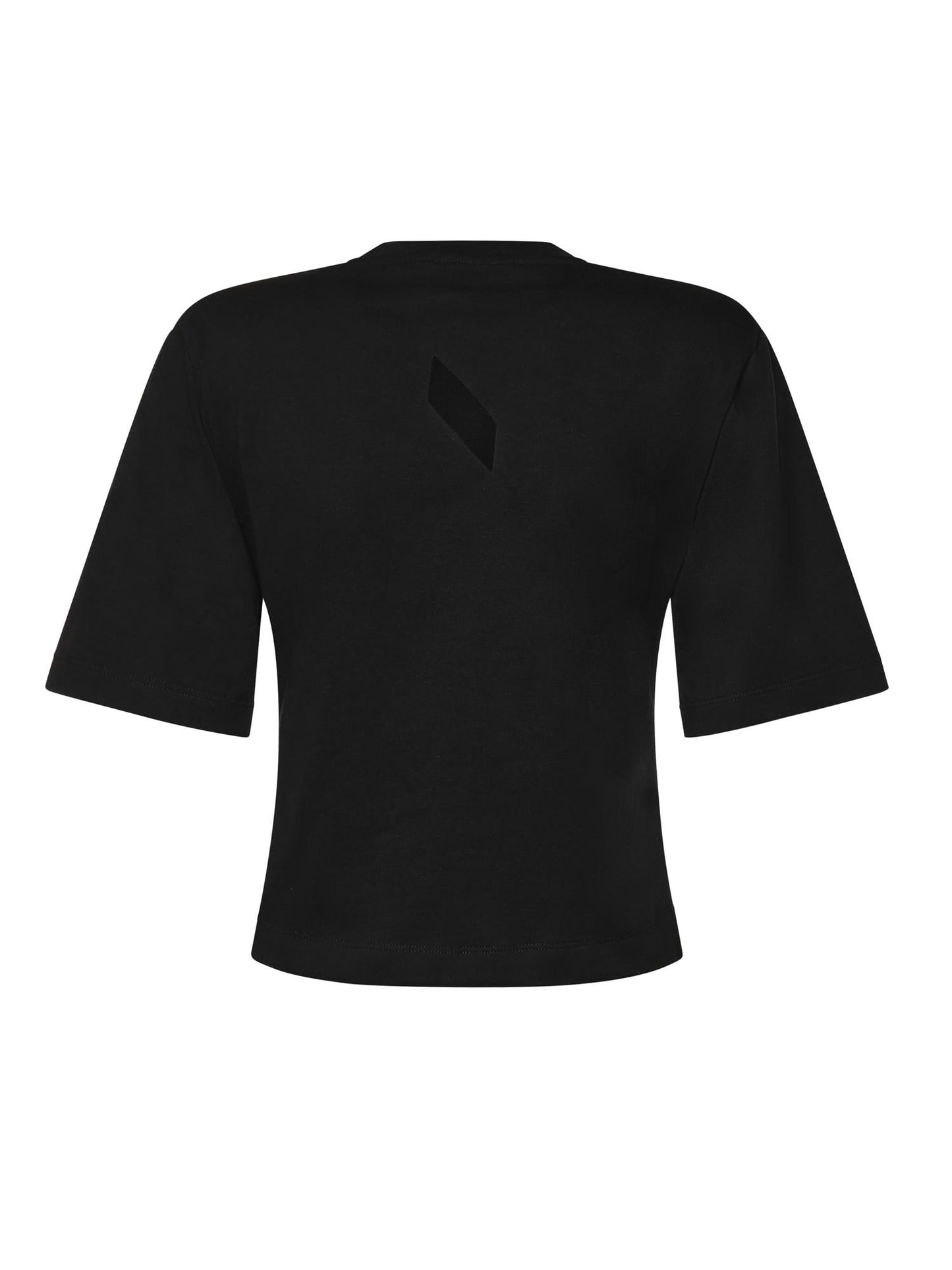 T-shirt cropped in jersey di cotone
