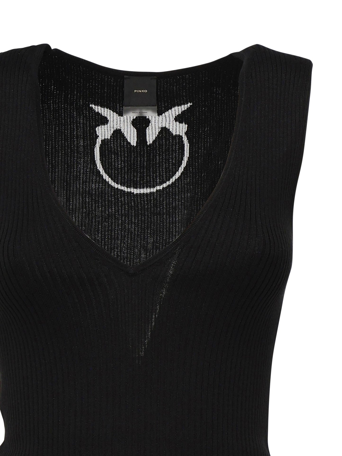 Top smanicato costine misto seta