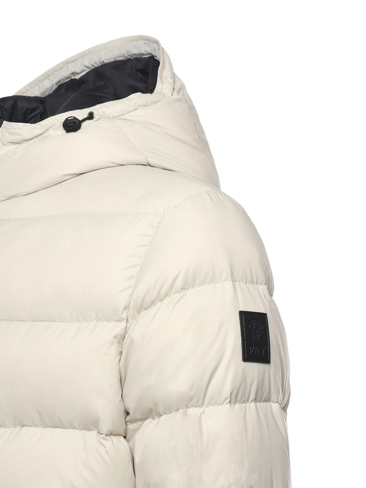 Piumino double front in popeline calandrato