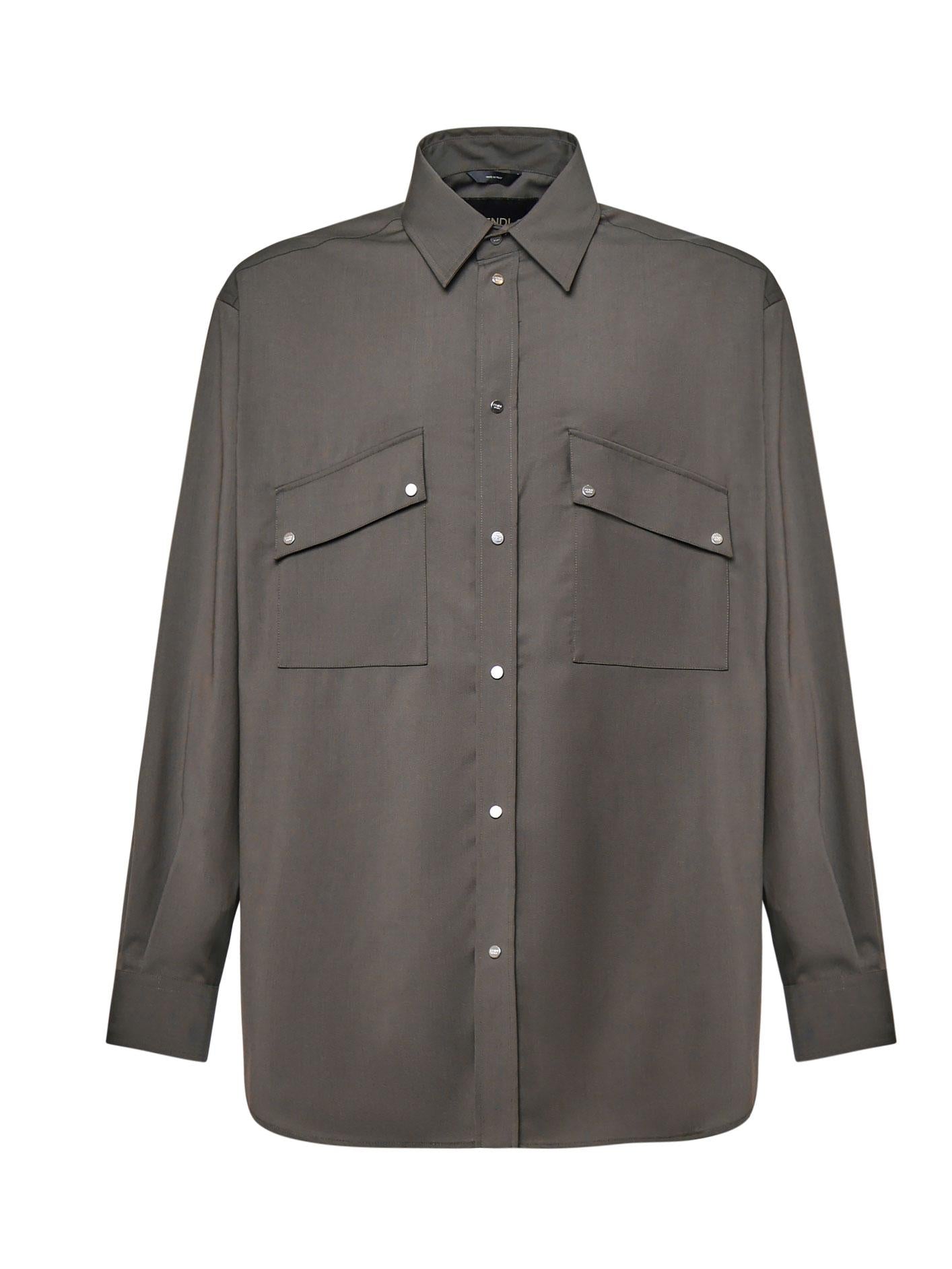 Camicia over in lana