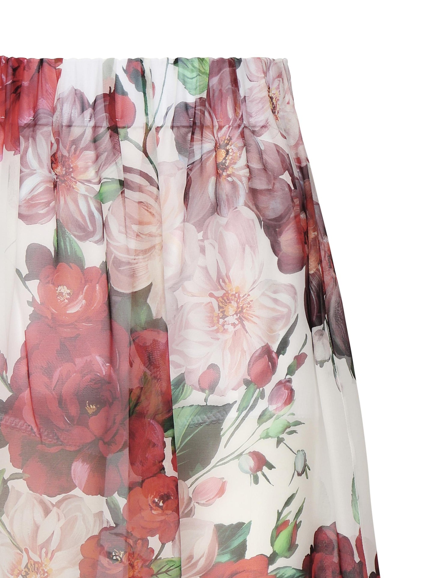 Gonna longuette stampa Rose