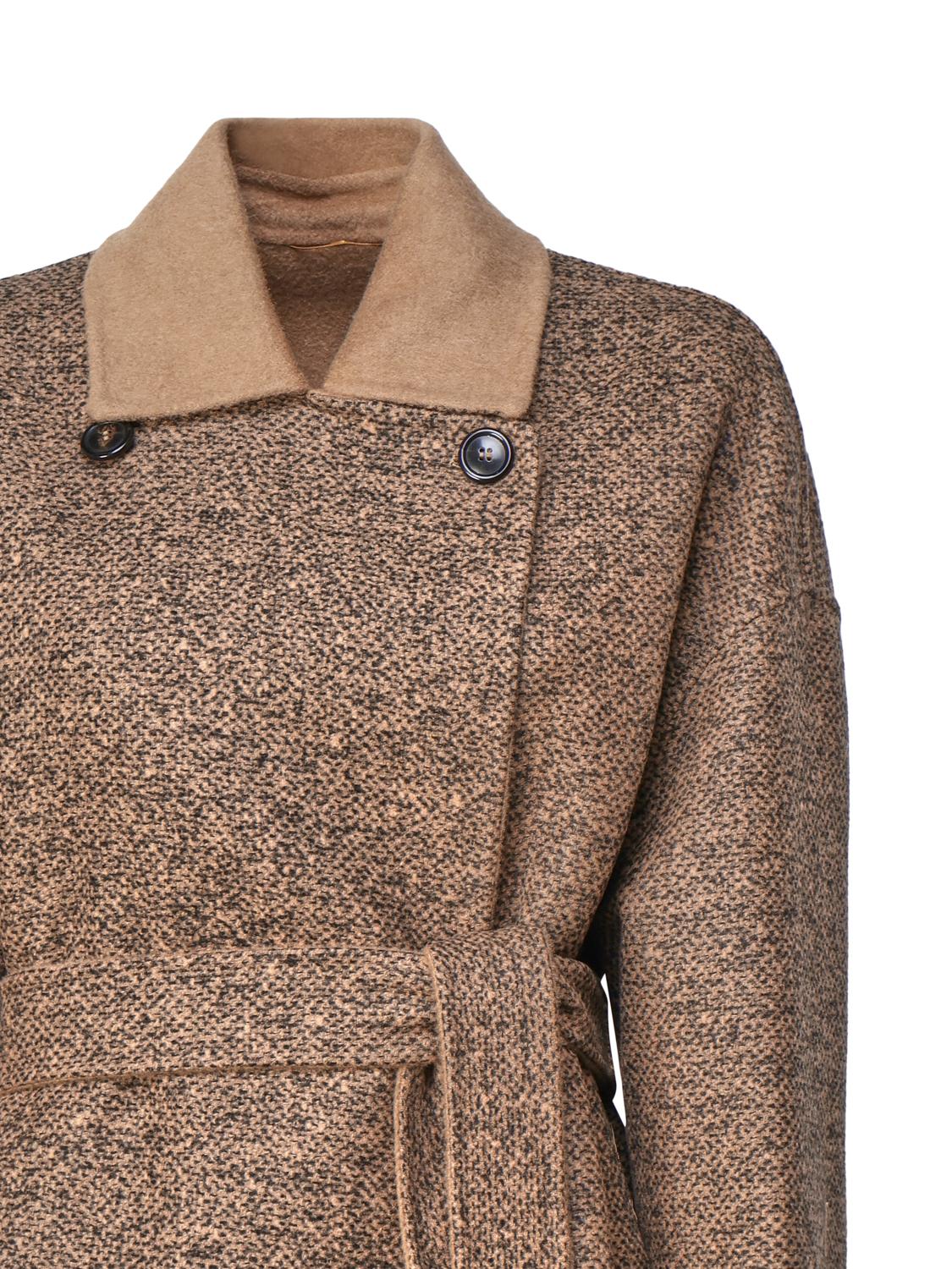 Cappotto reversibile in cammello e lana