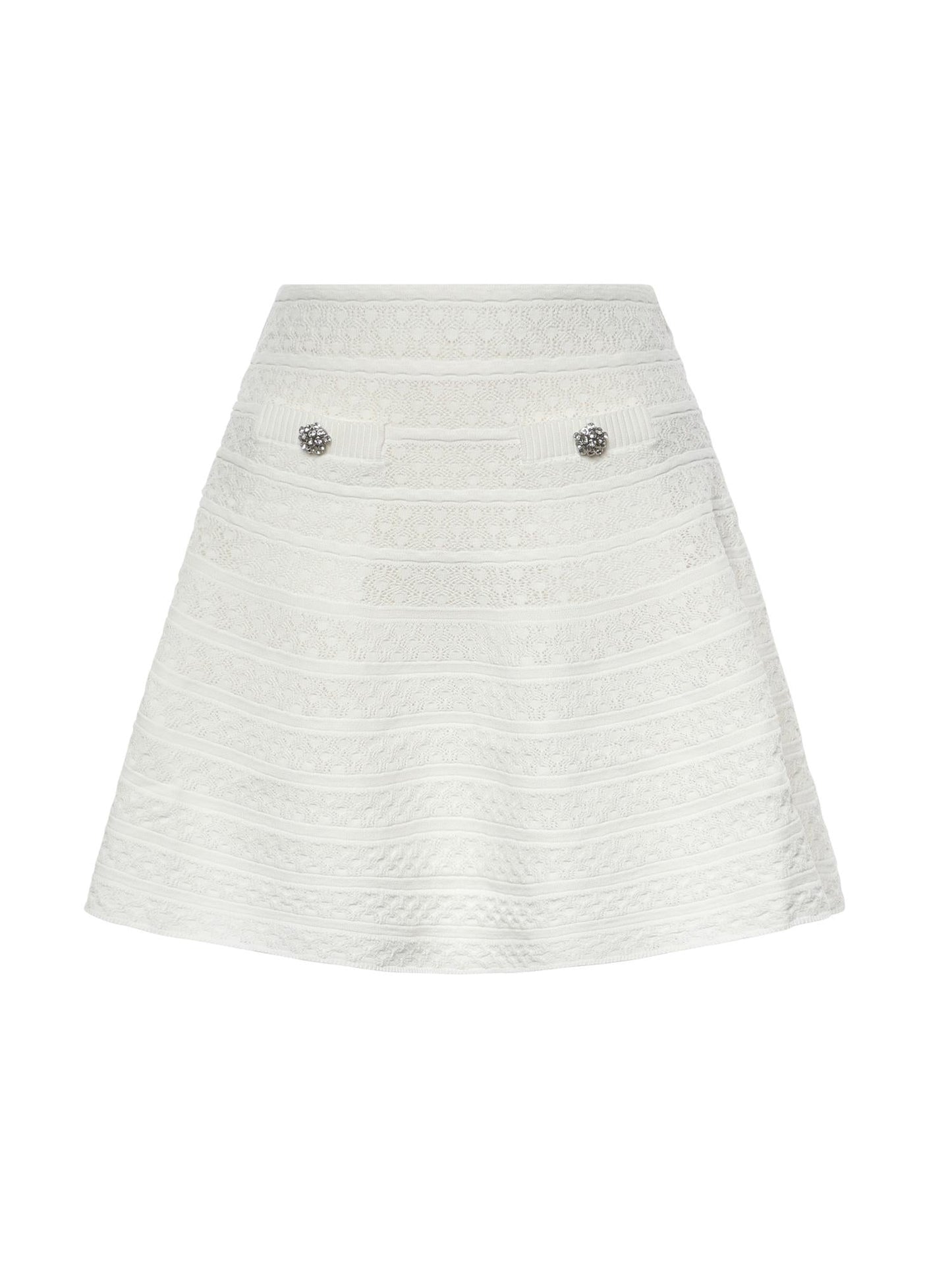 Minigonna in maglia traforata